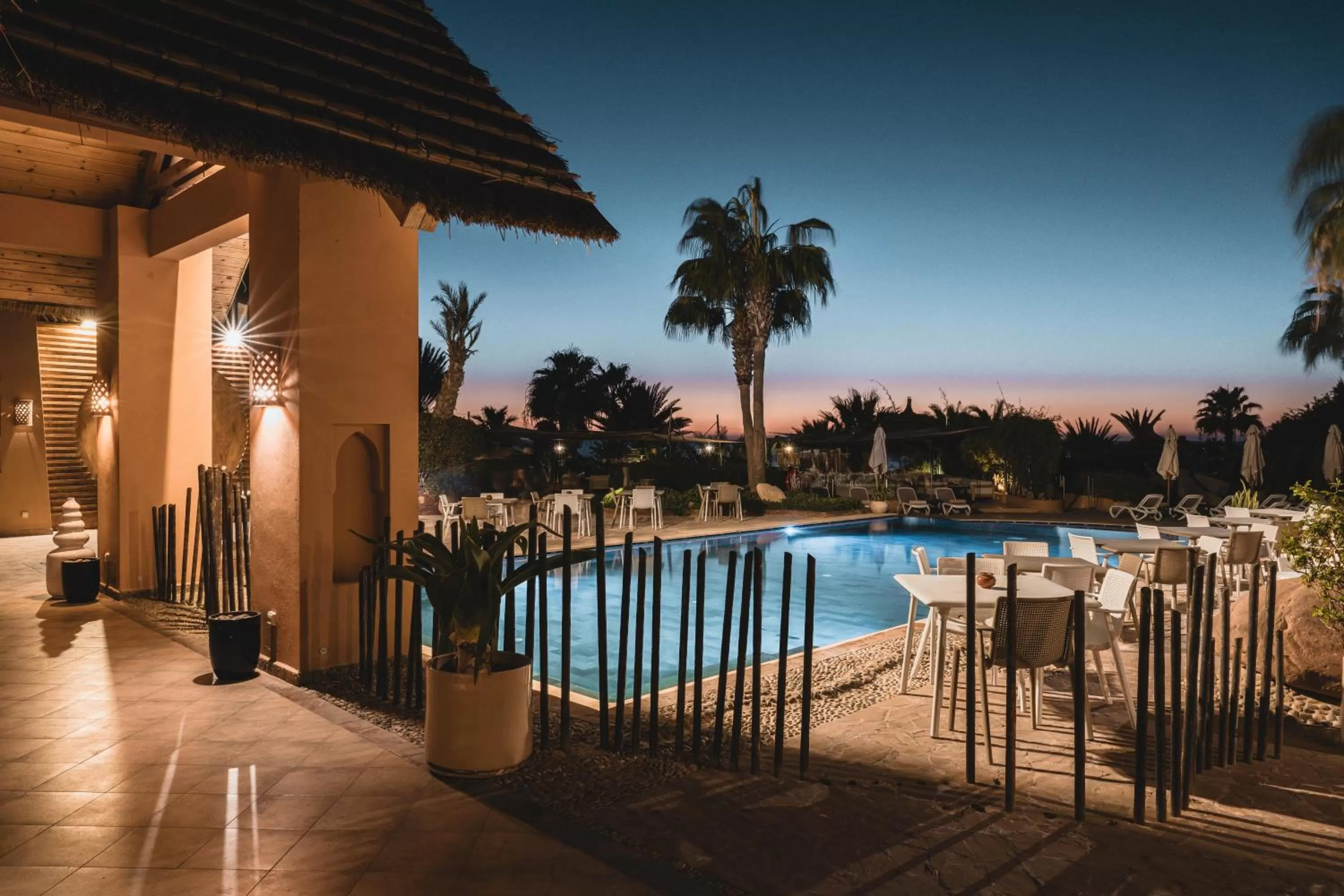 Swimming pool in Paradis Plage Surf Yoga & Spa