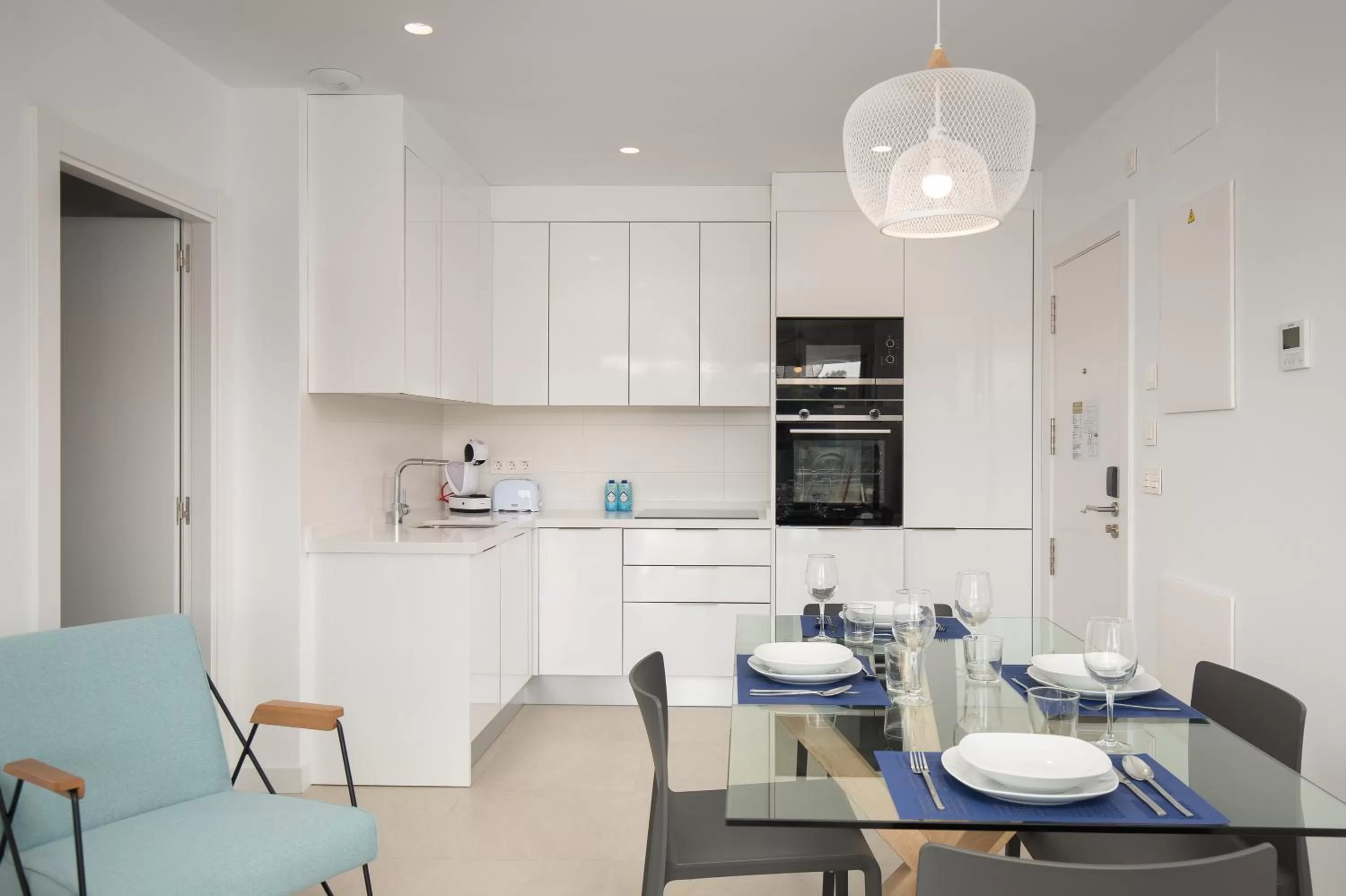 Kitchen or kitchenette in Blue Line Apartment Hotel - Be Line Group