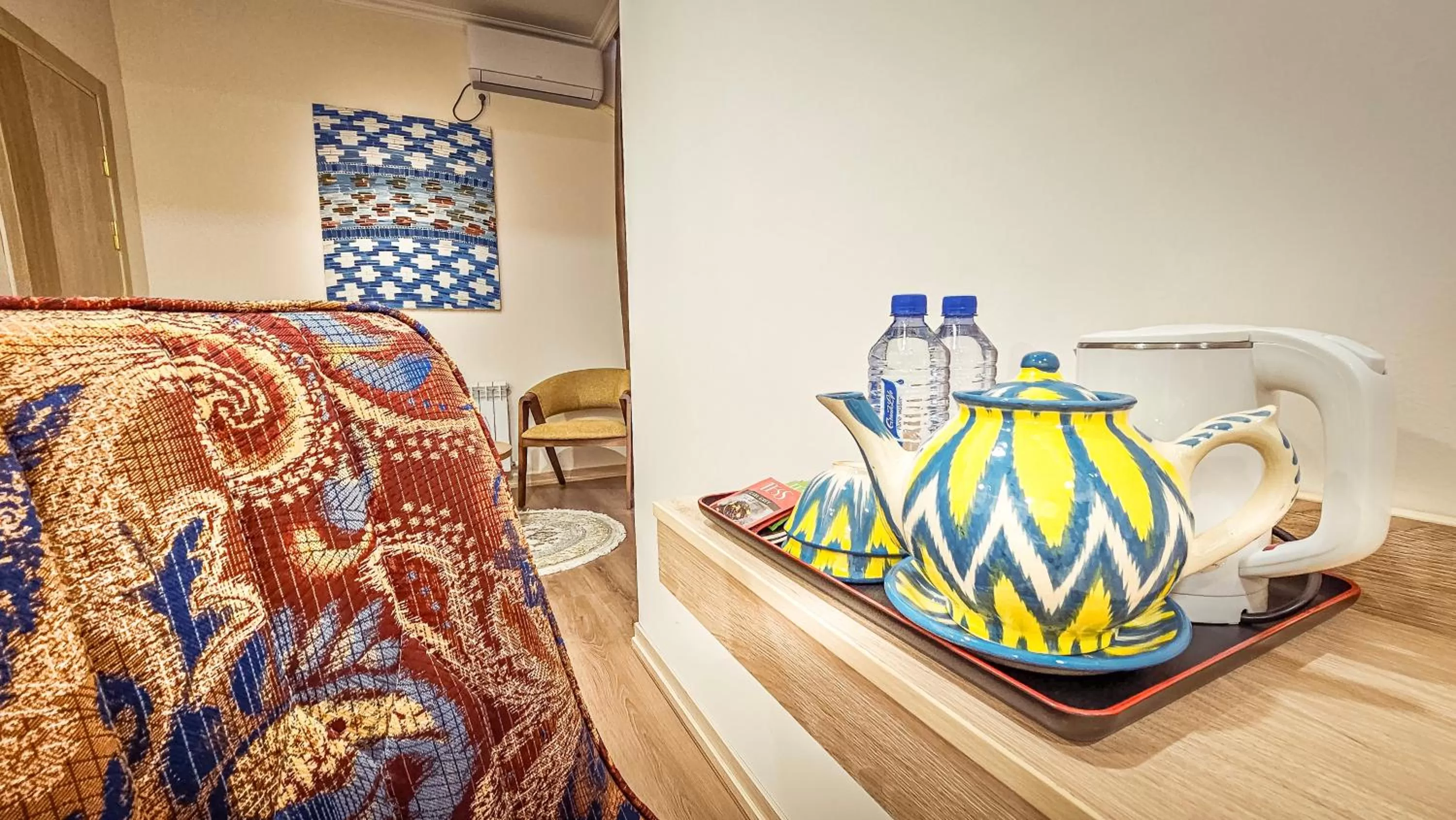 Seating area in Hotel Bankir Khiva