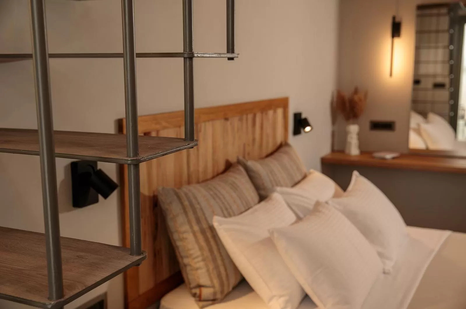 Bed in Makava Suites Naxos