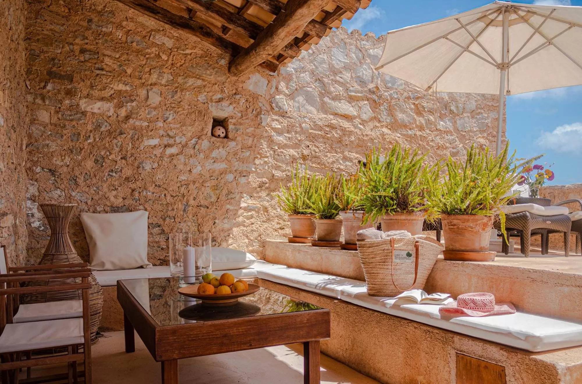 Balcony/Terrace in Cases de Son Barbassa Hotel & Restaurant