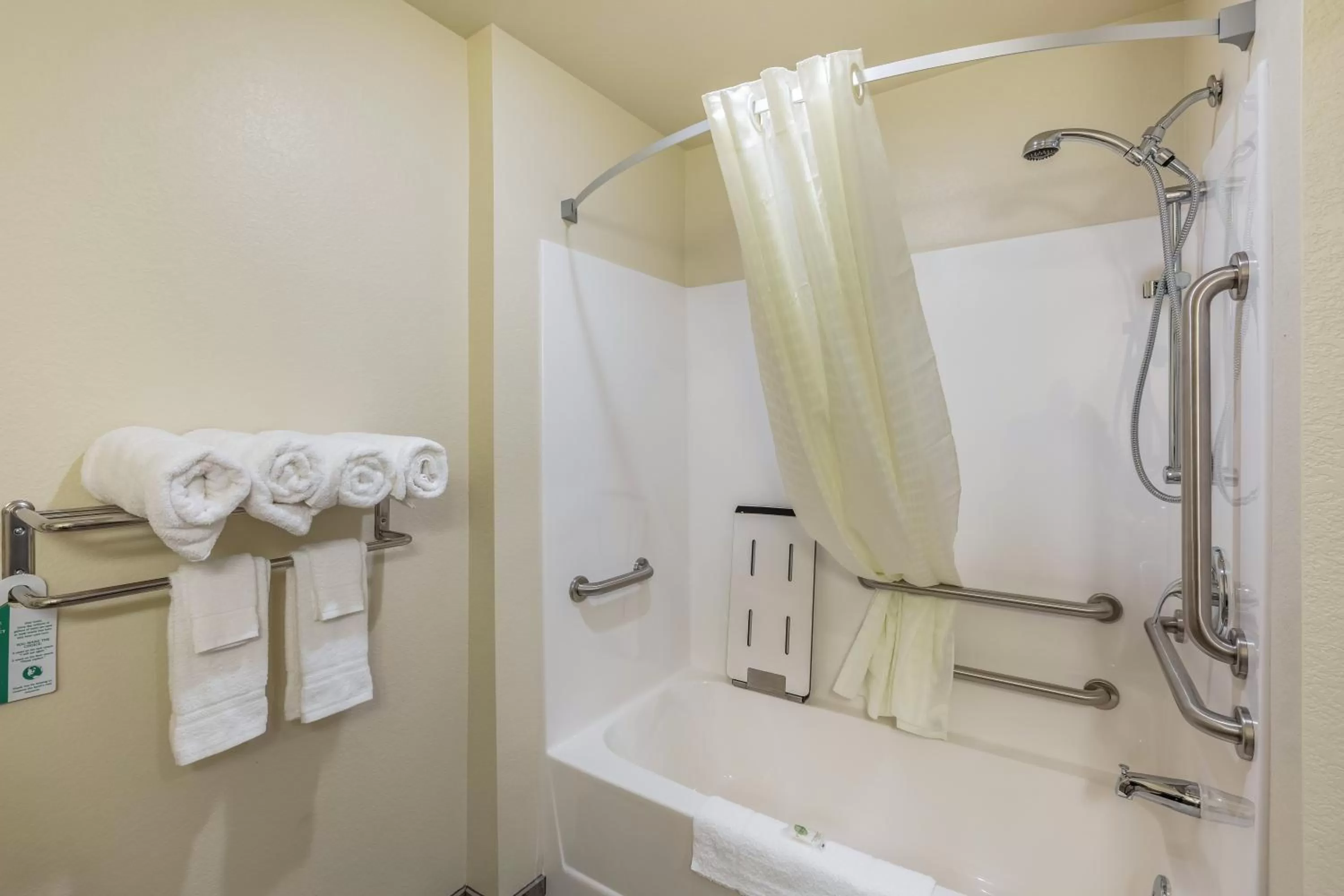Shower in Cobblestone Hotel & Suites - Stevens Point