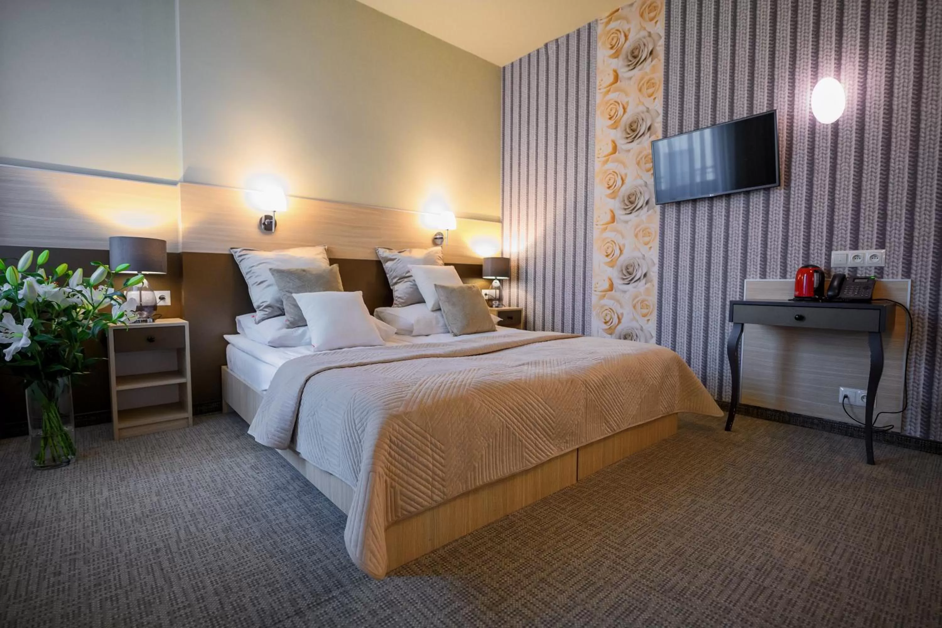 Bed in Hotel Kazimierz III