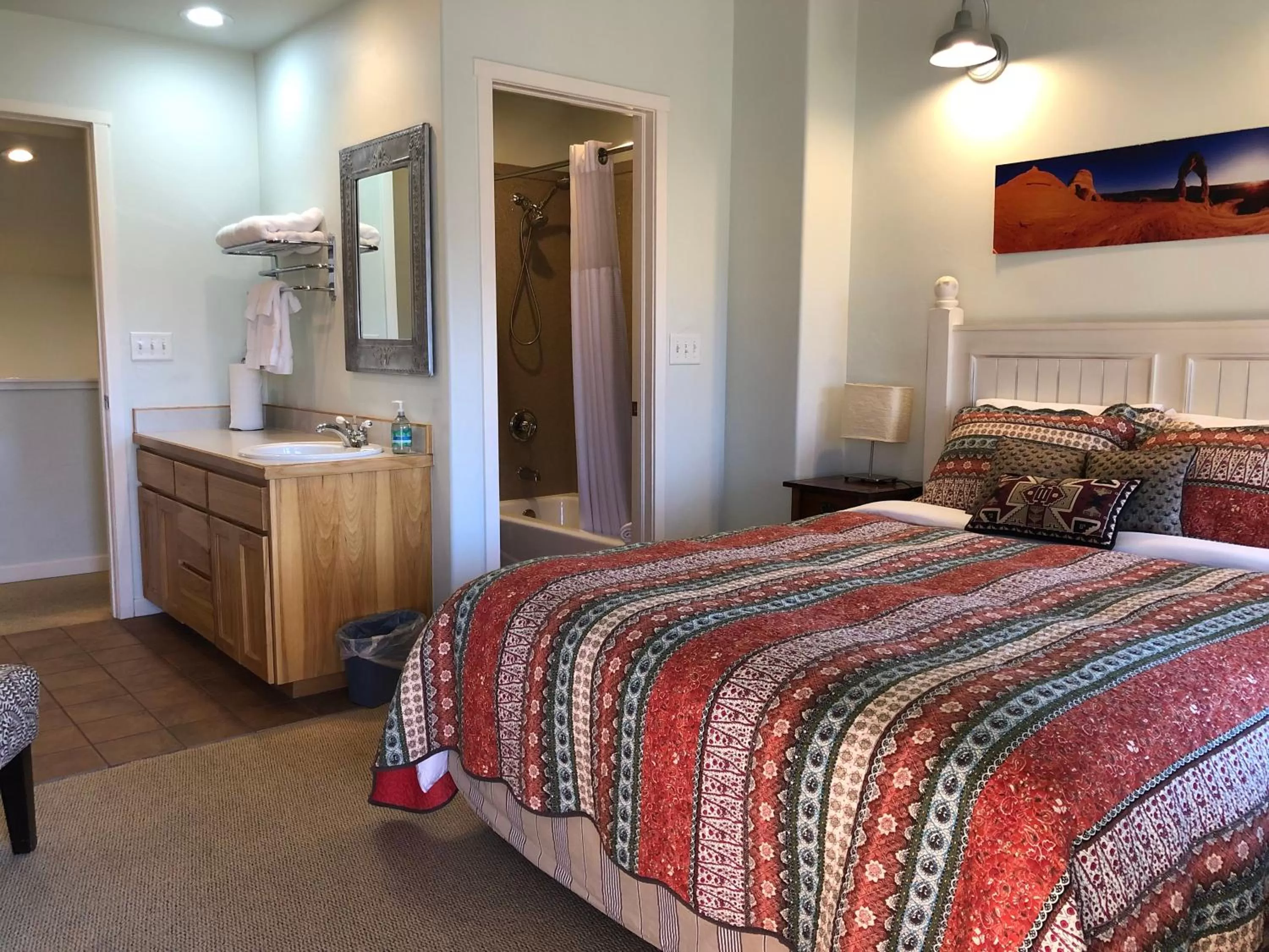 Bed in Moab Springs Ranch