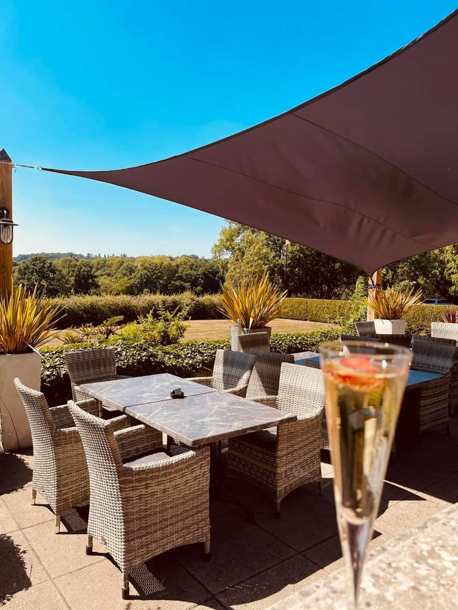 Patio in Nuthurst Grange Country House Hotel & Restaurant