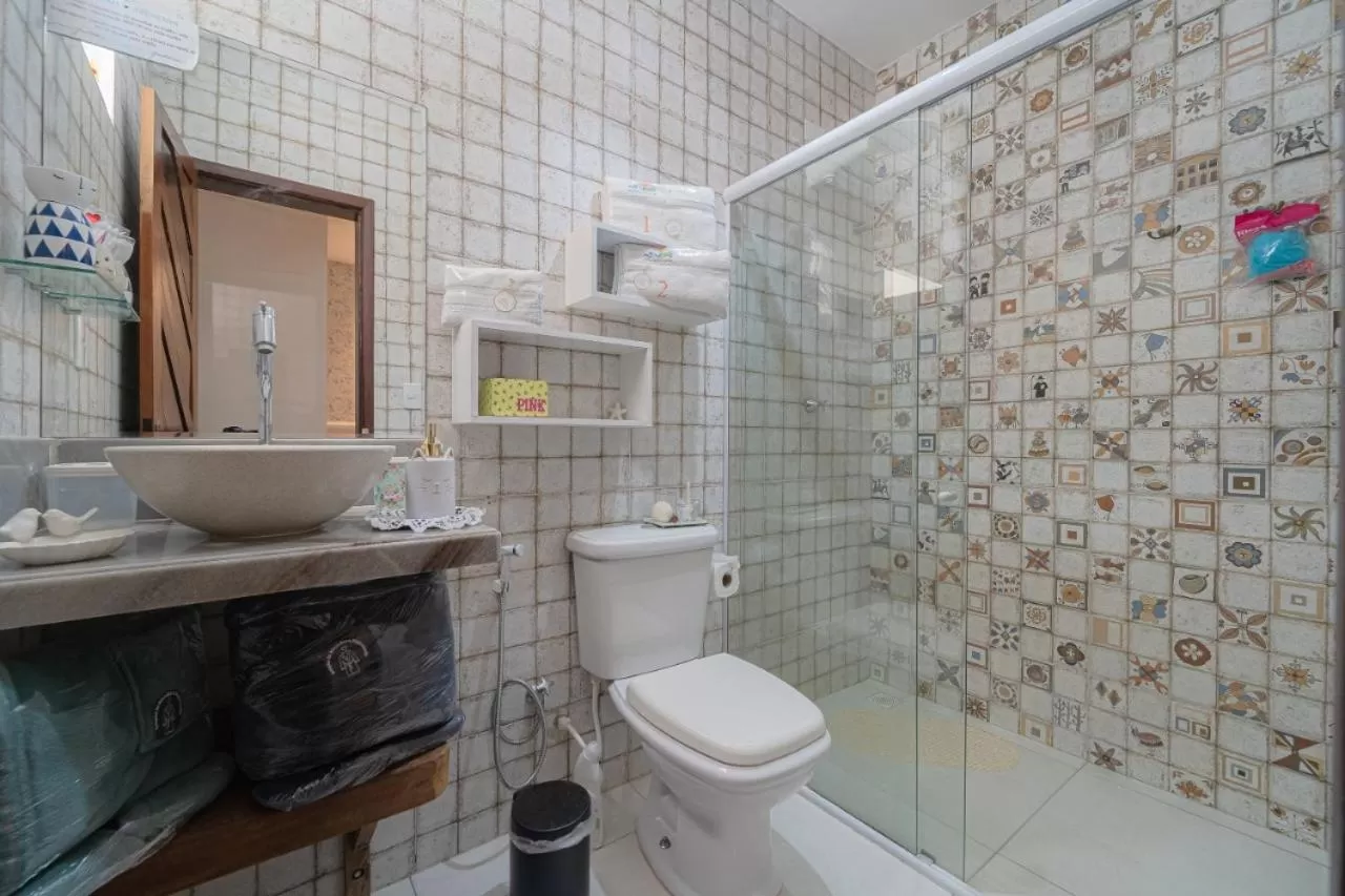 Bathroom in Pousada Recanto da Família