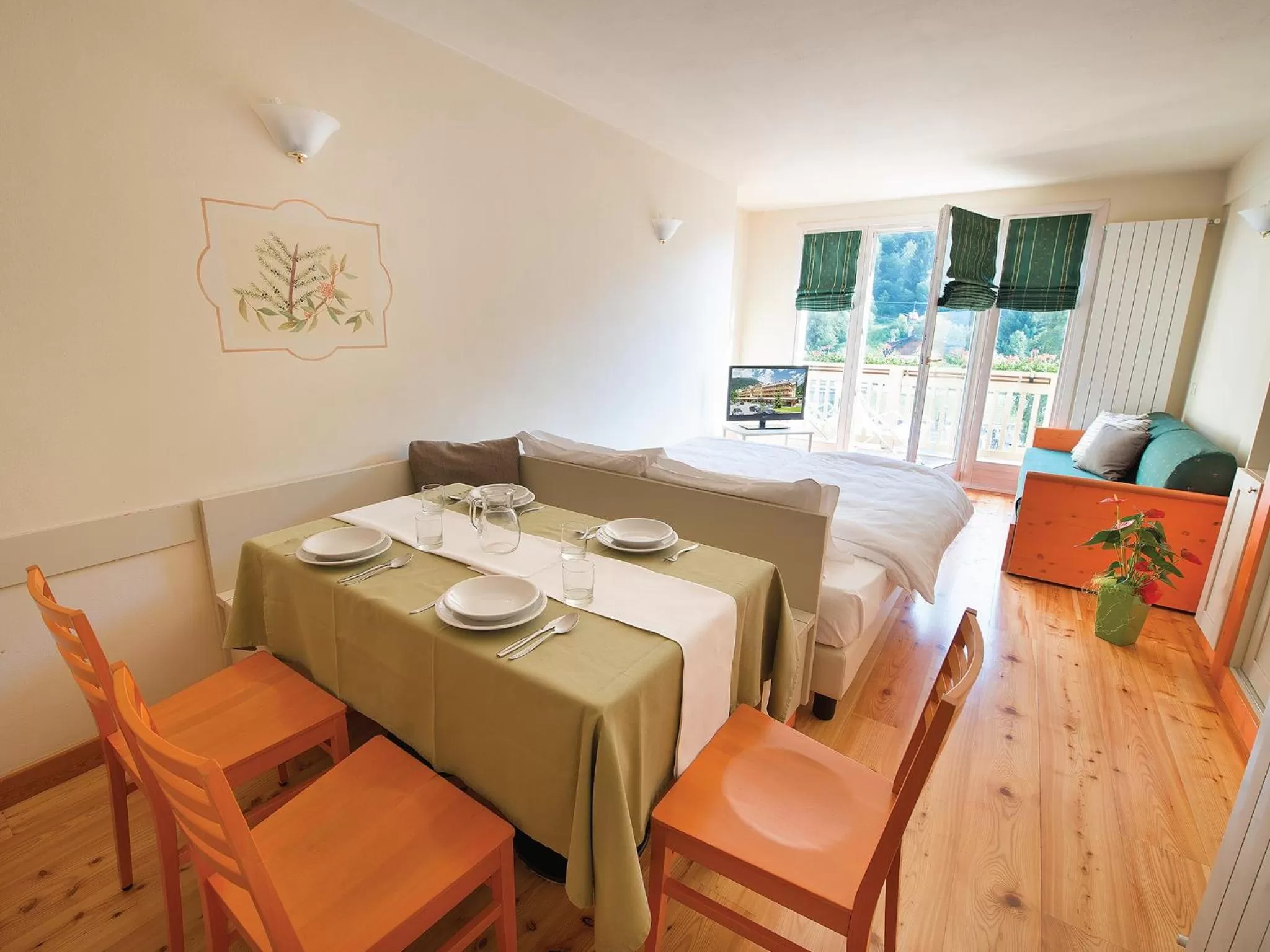 Bed in Residence Club Ponte Di Legno