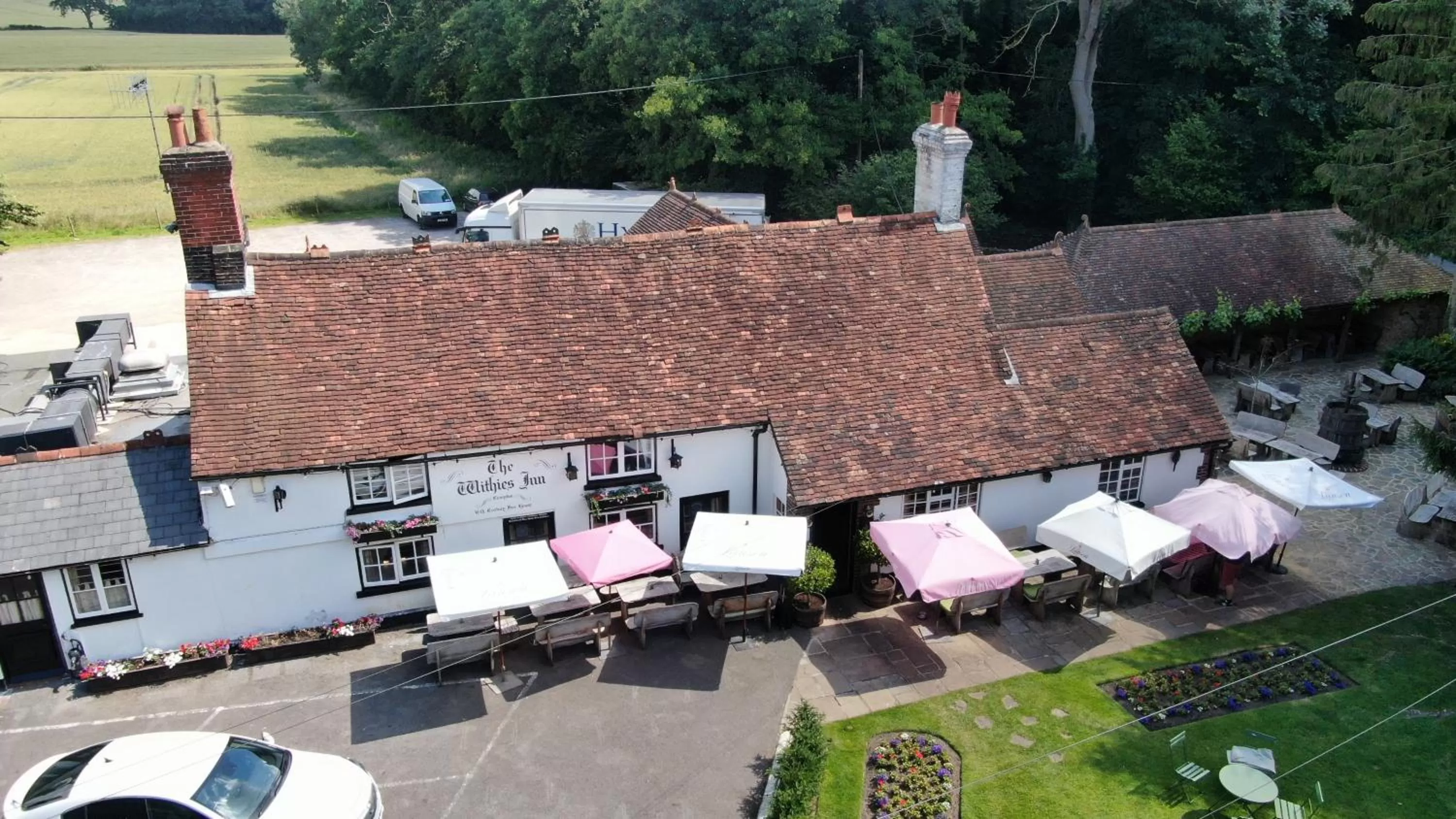 Bird's eye view in The Withies Inn