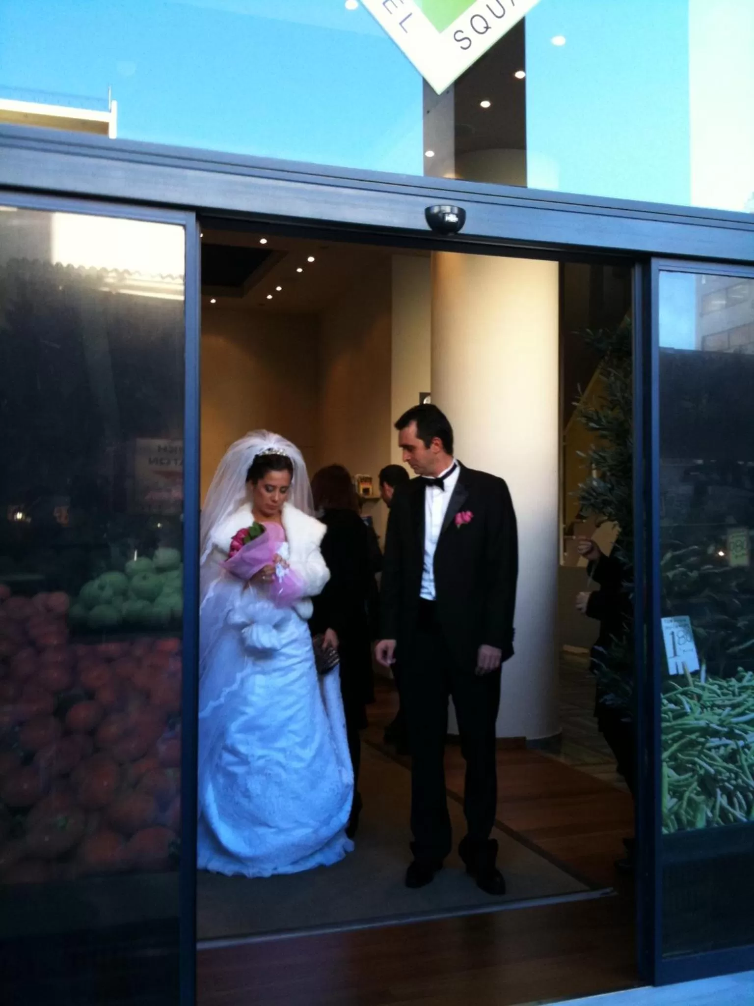 People in Athens Center Square Hotel