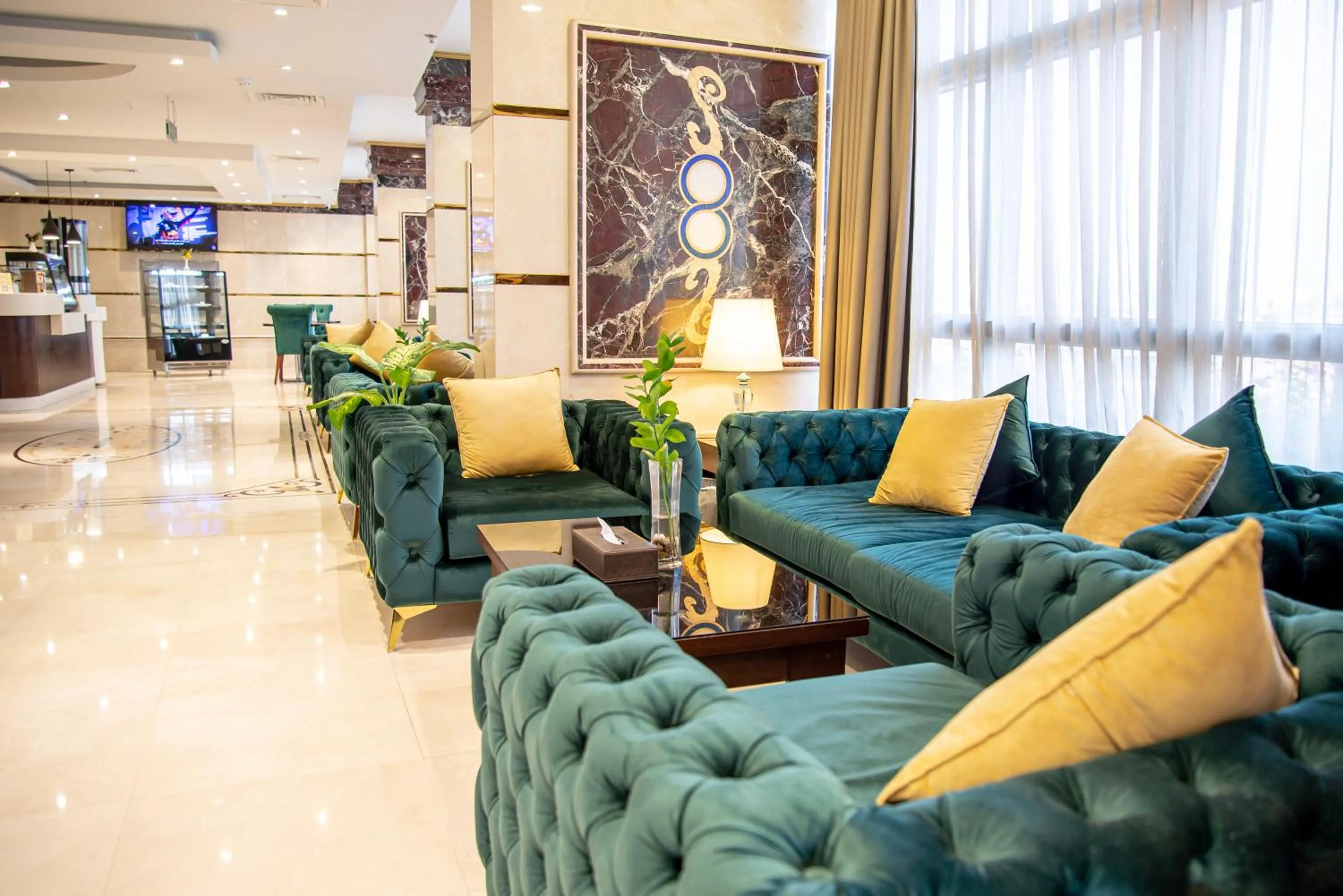 Seating area in Crown Town Hotel