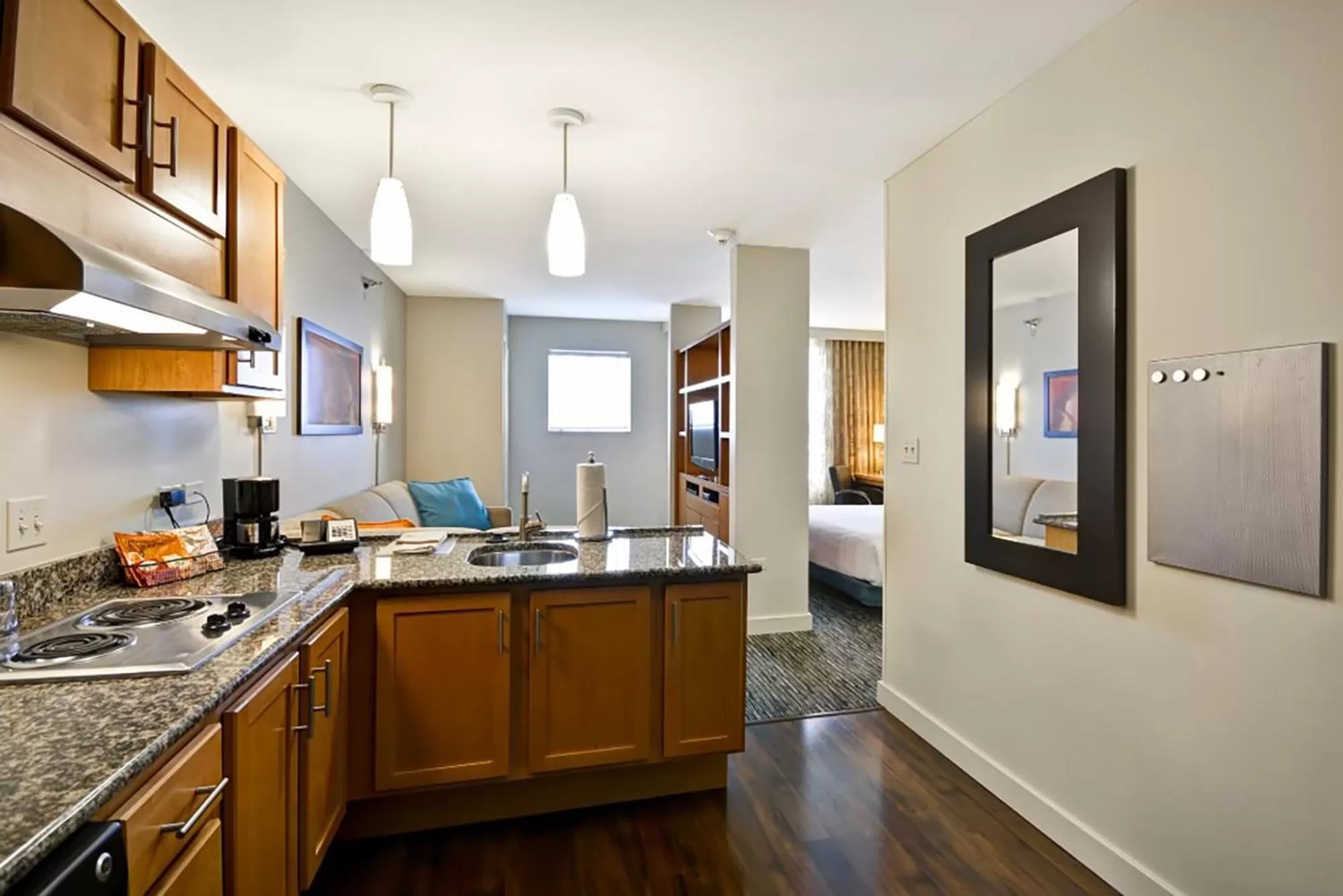 kitchen in Hyatt House Naperville/Warrenville