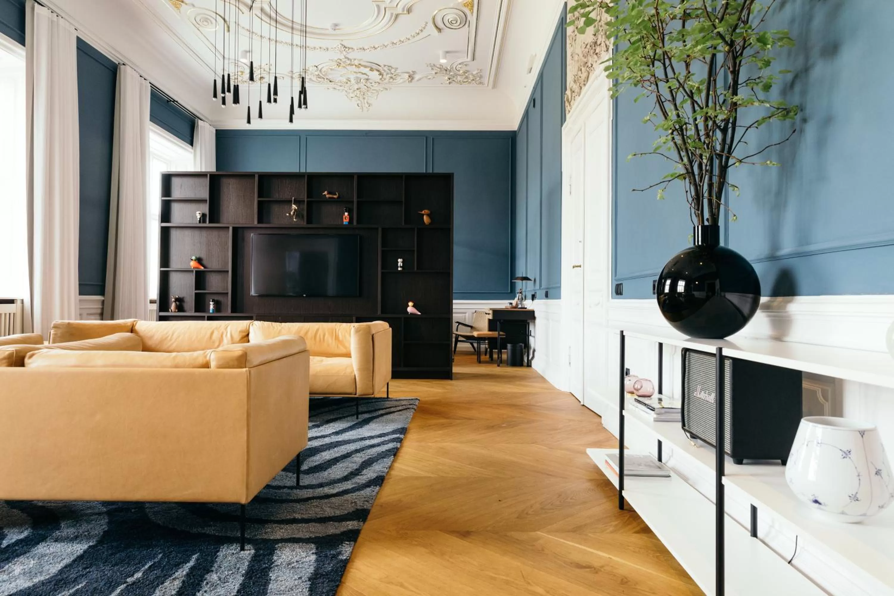 Living room in Nobis Hotel Copenhagen, a Member of Design Hotels