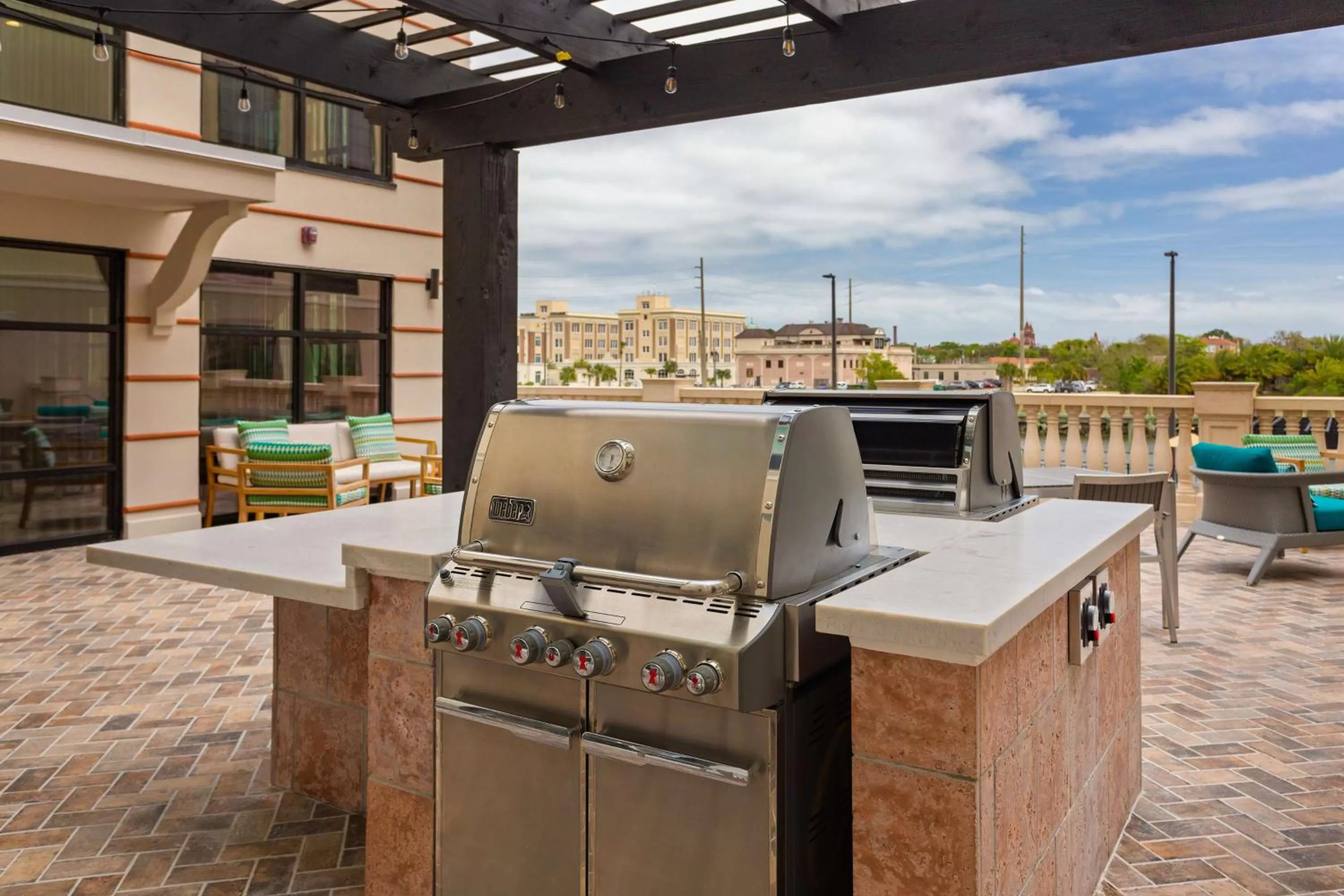 Patio in Homewood Suites by Hilton St Augustine San Sebastian