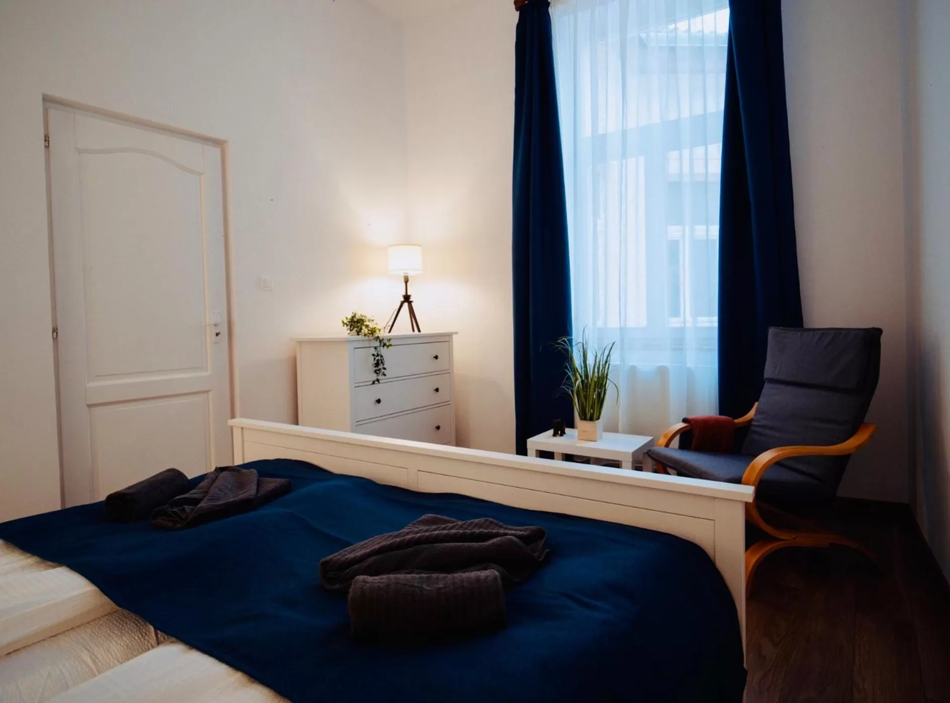 Bed in Zakarias Apartments