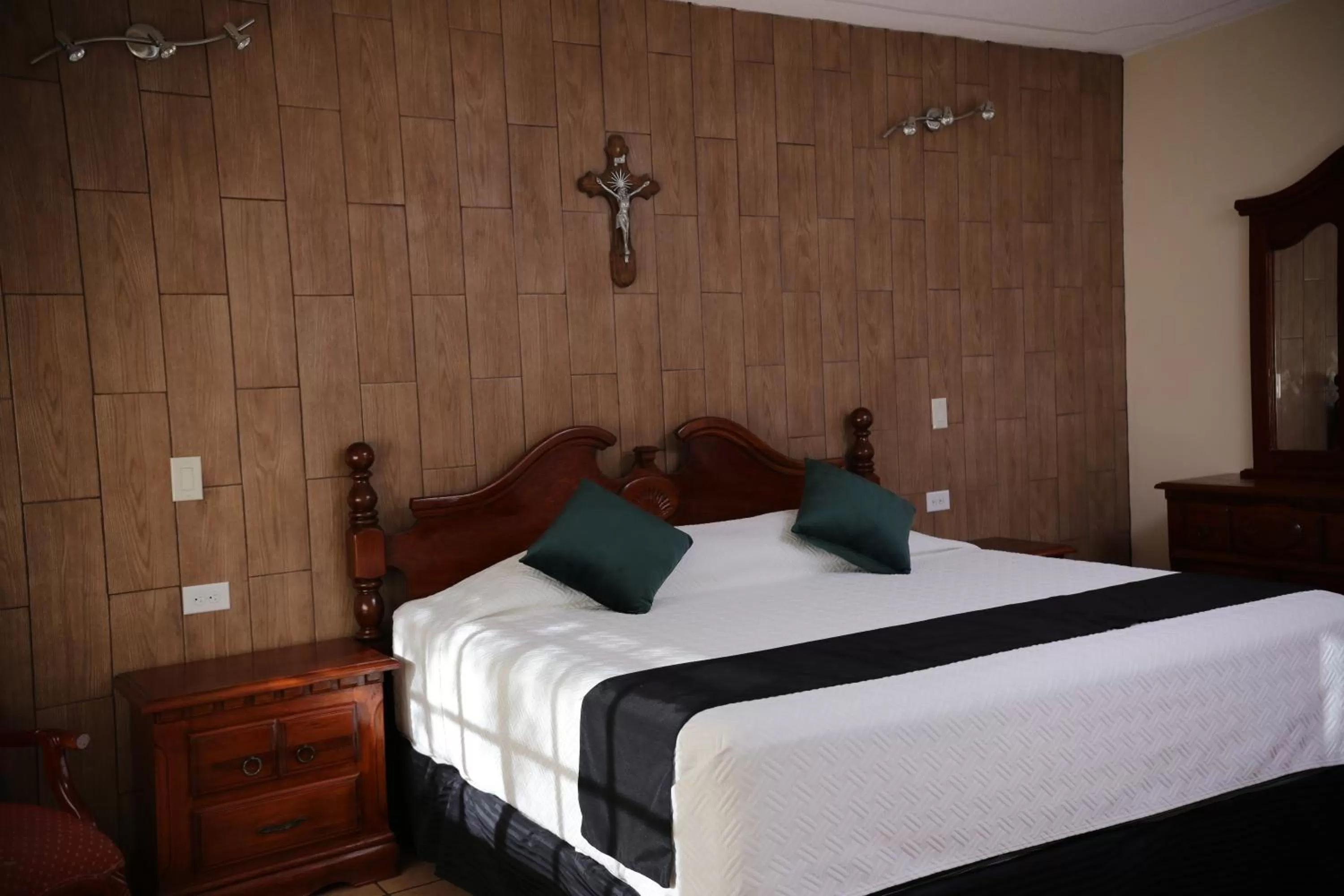 Bed in Hotel Posada Santa Fe Sabinas