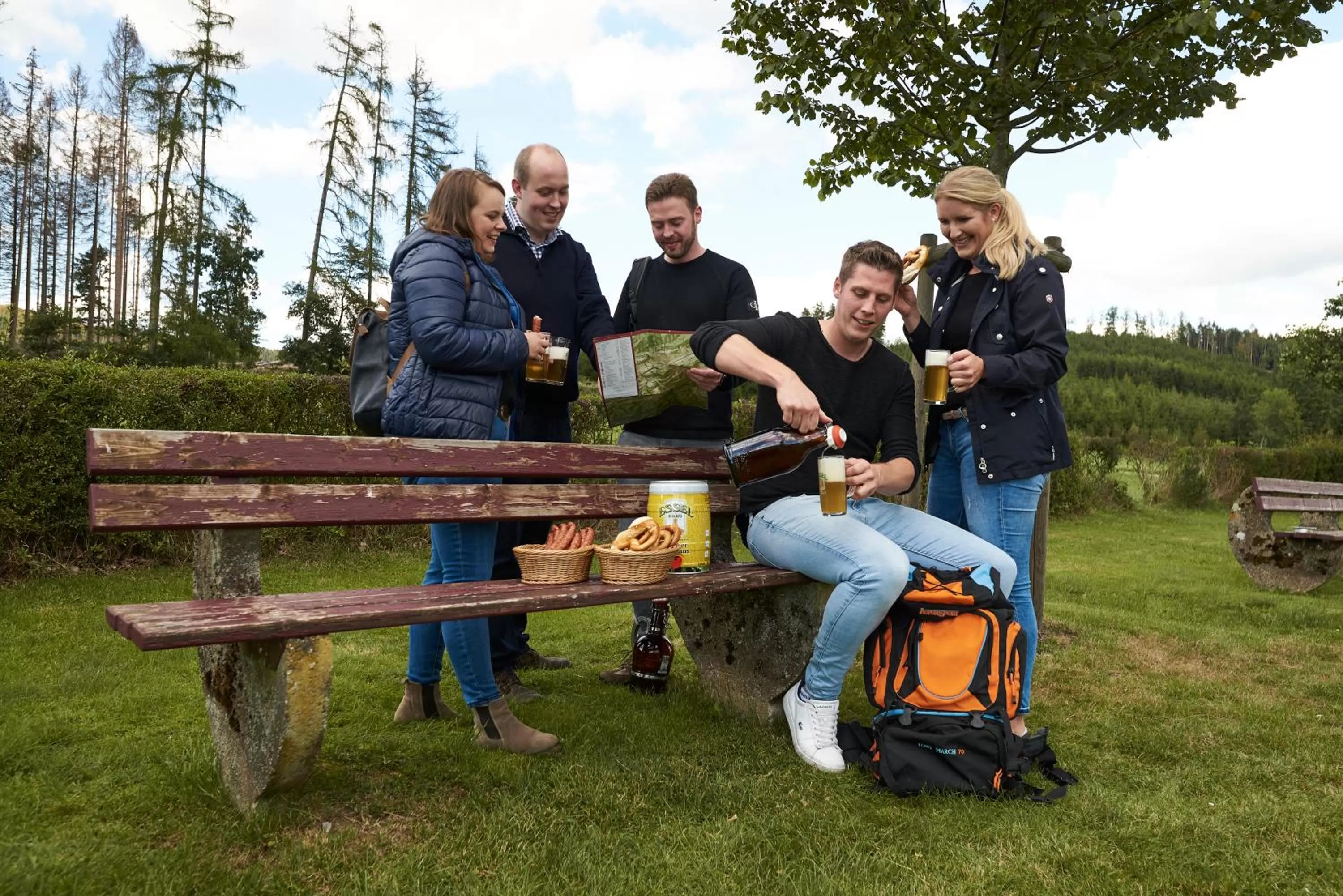 group of guests in Esloher Brauhaus