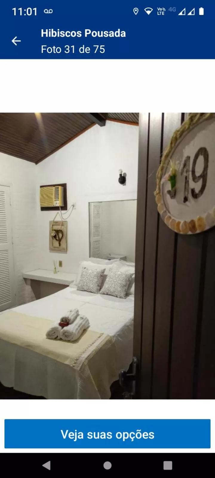 Bed in Hibiscos Pousada