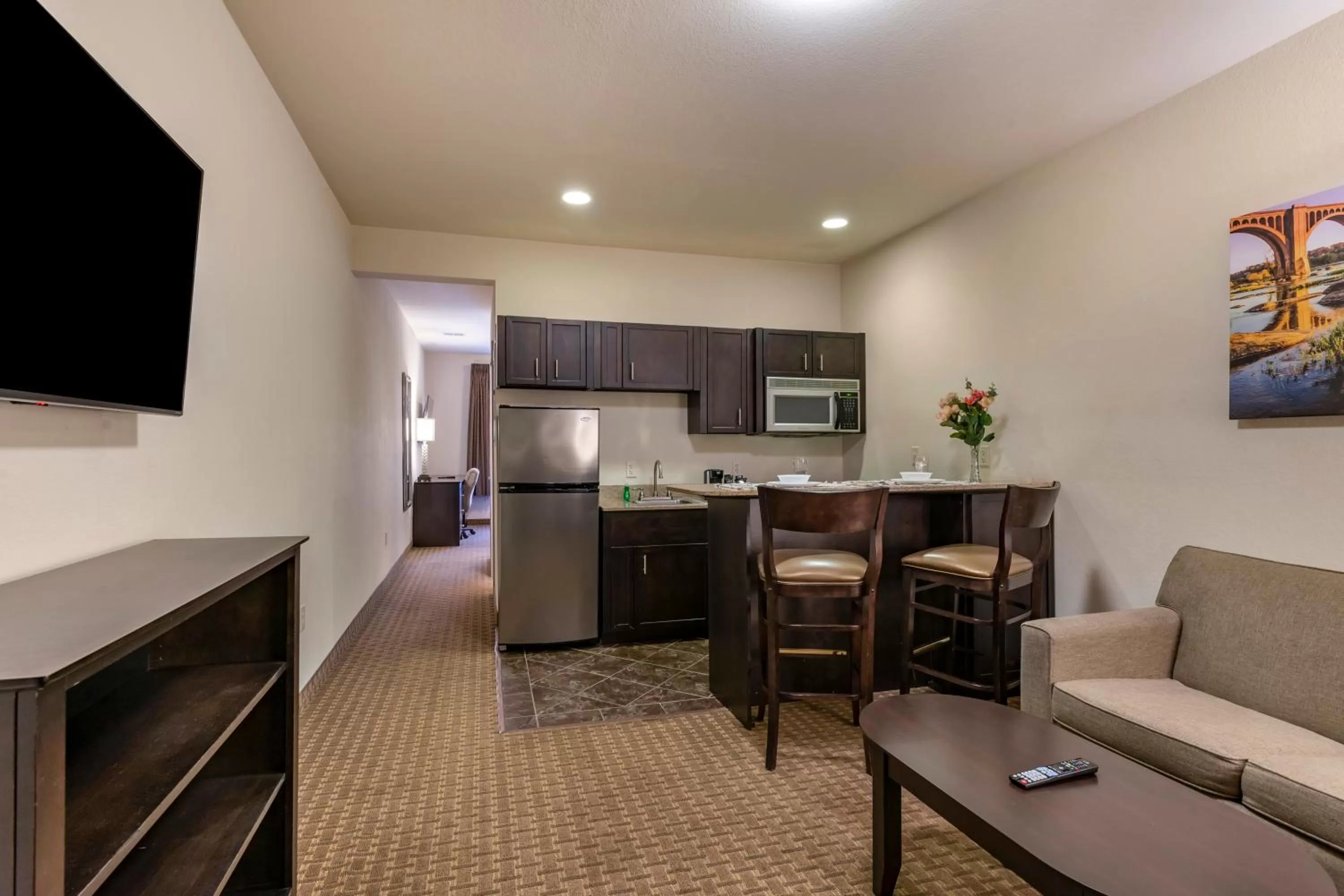 Kitchen or kitchenette, Kitchen/Kitchenette in Stay-Over Suites - Fort Gregg-Adams Area