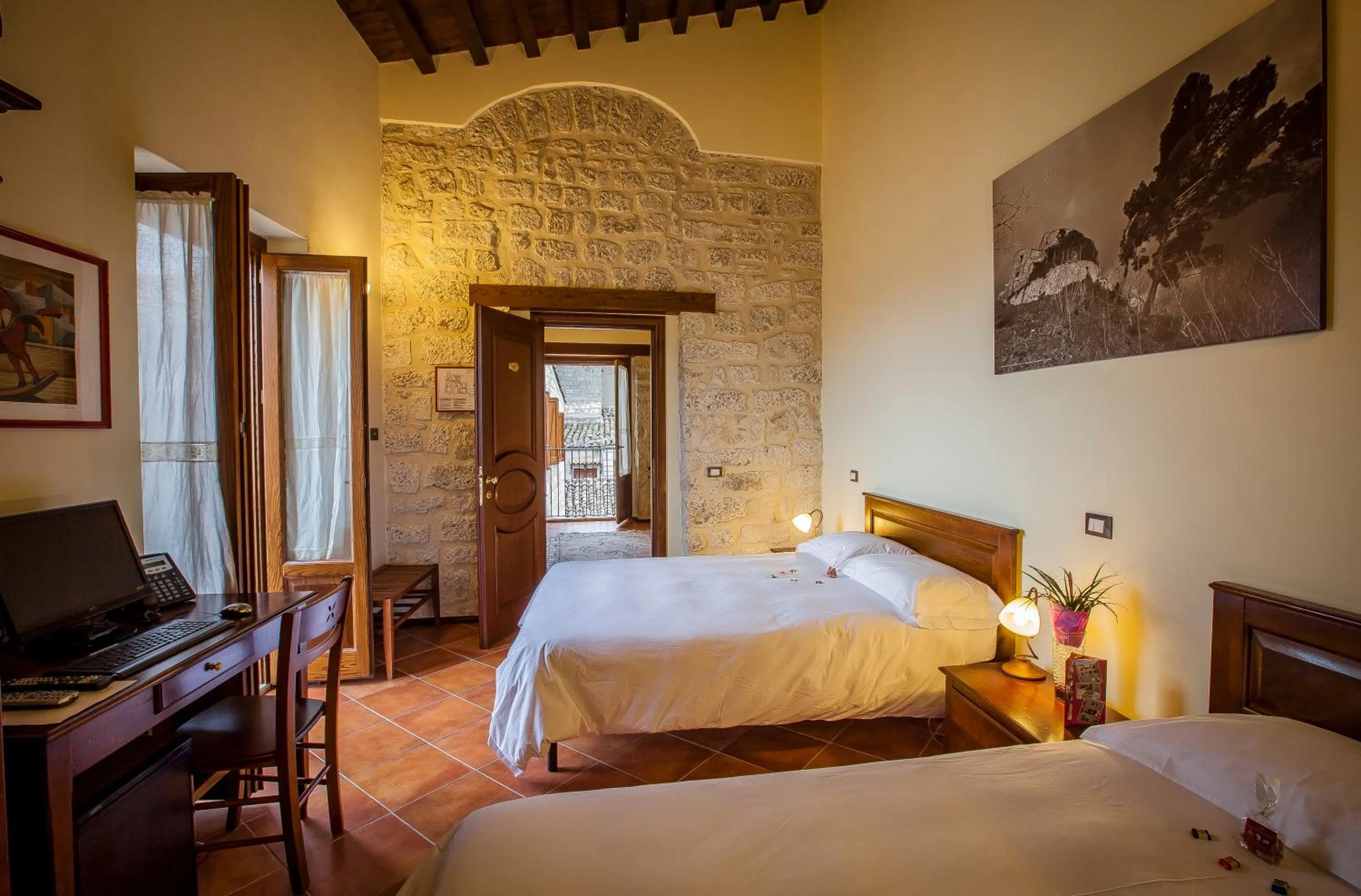 Bedroom, Bed in Hotel Residenza Petra