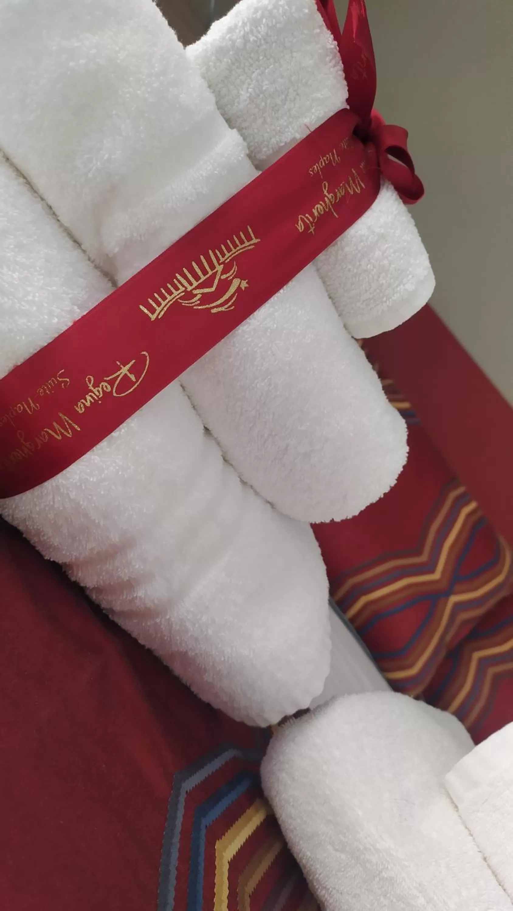 Bathroom, Bed in Regina Margherita Suite