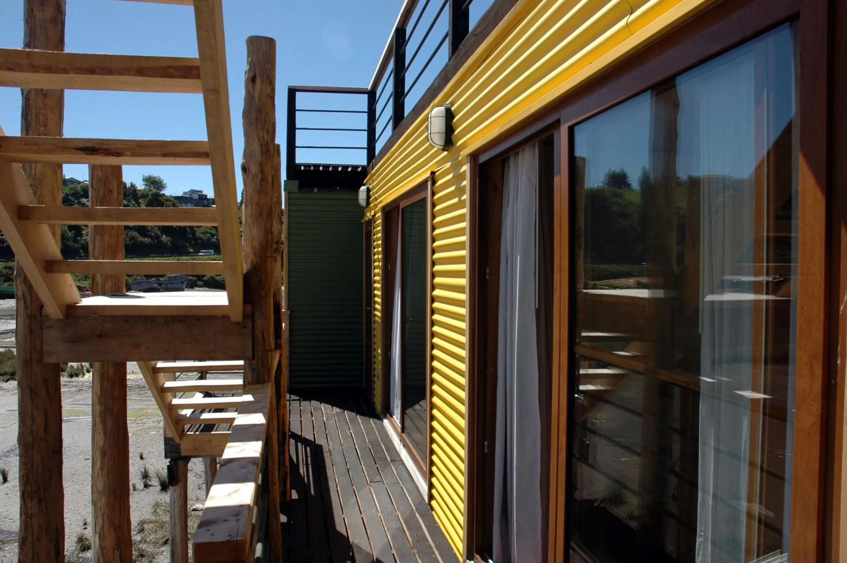 Balcony/Terrace in Palafito 1326 Hotel Boutique Chiloé