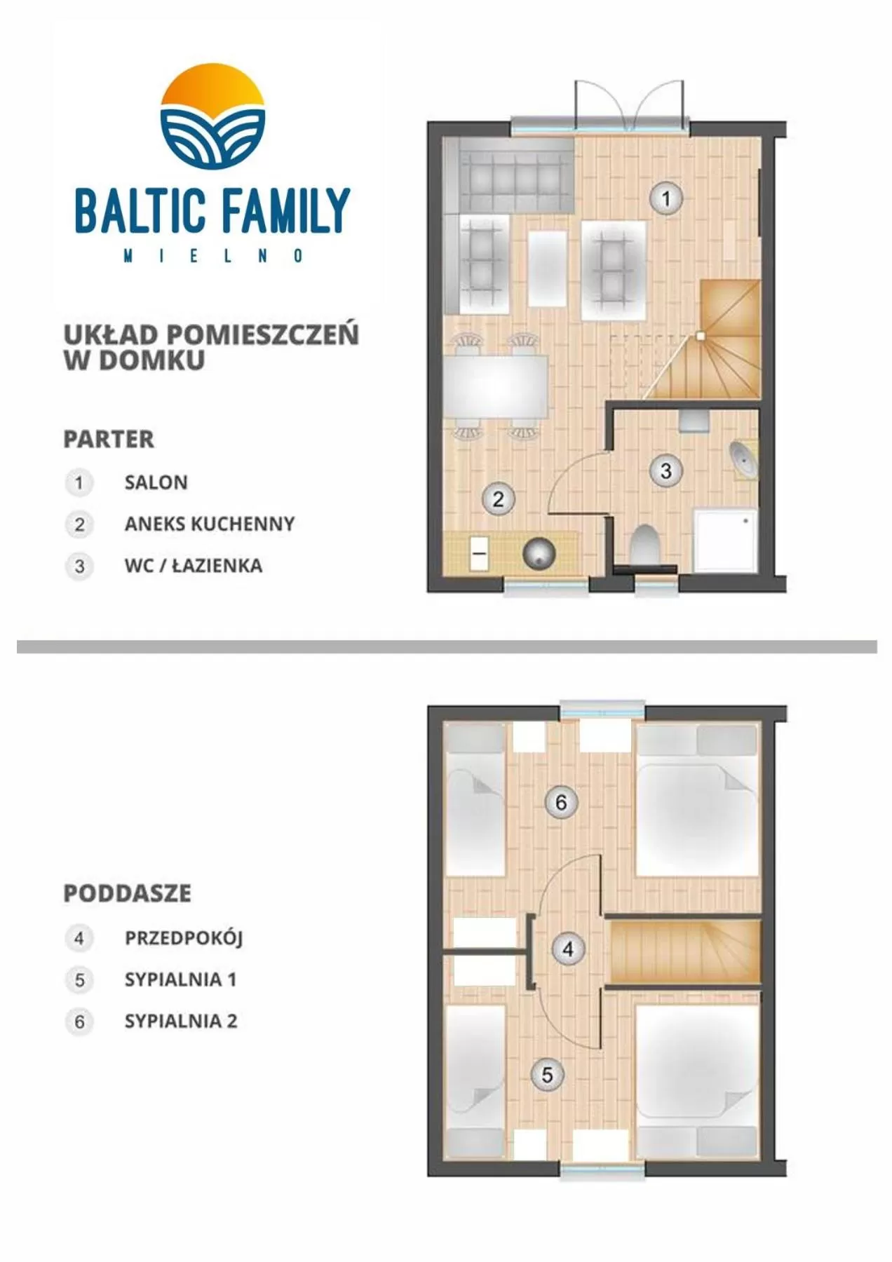 Floor Plan in Baltic Family - domki całoroczne nad morzem basen kidsclub rowery