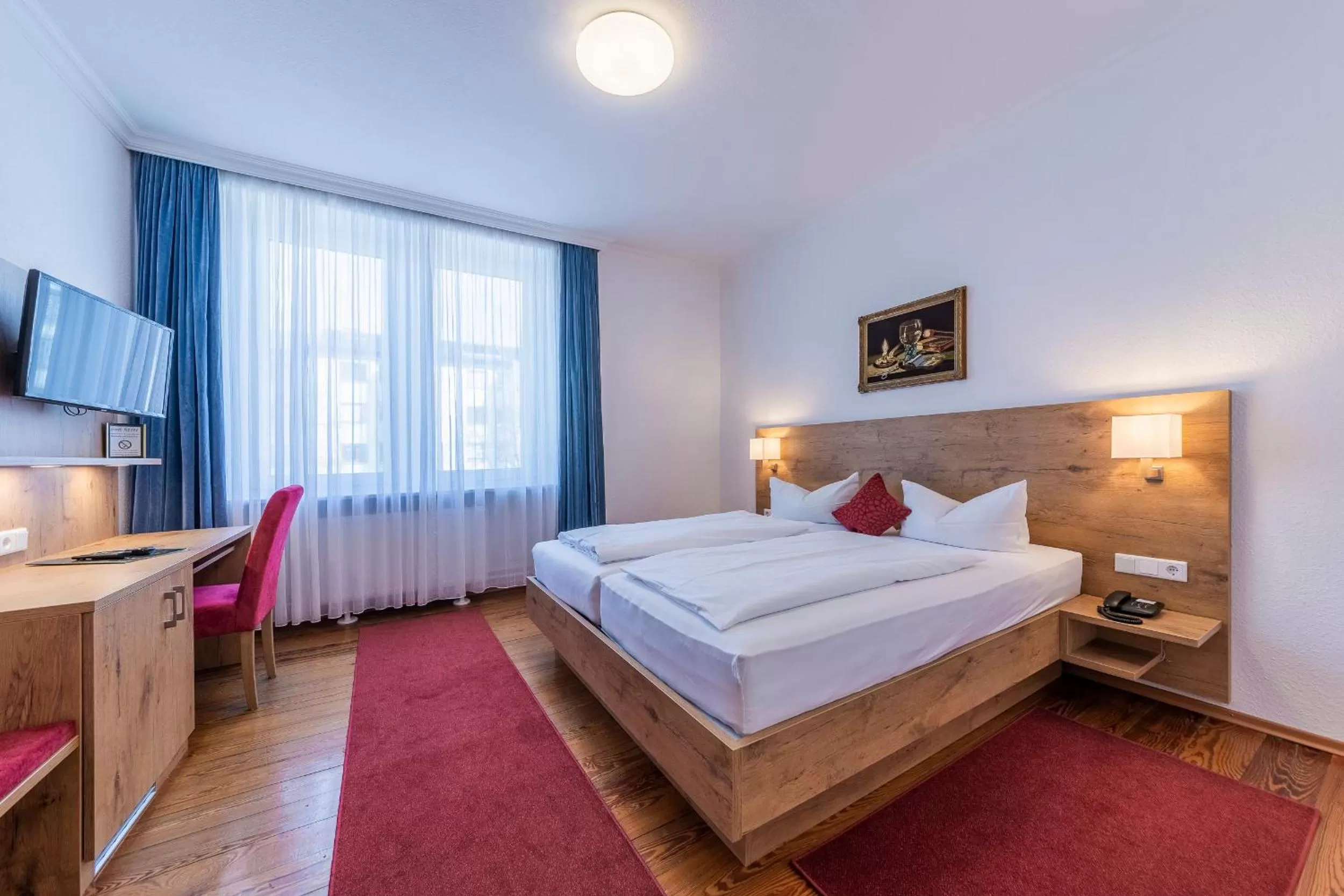 Decorative detail, Bed in Hotel Krone