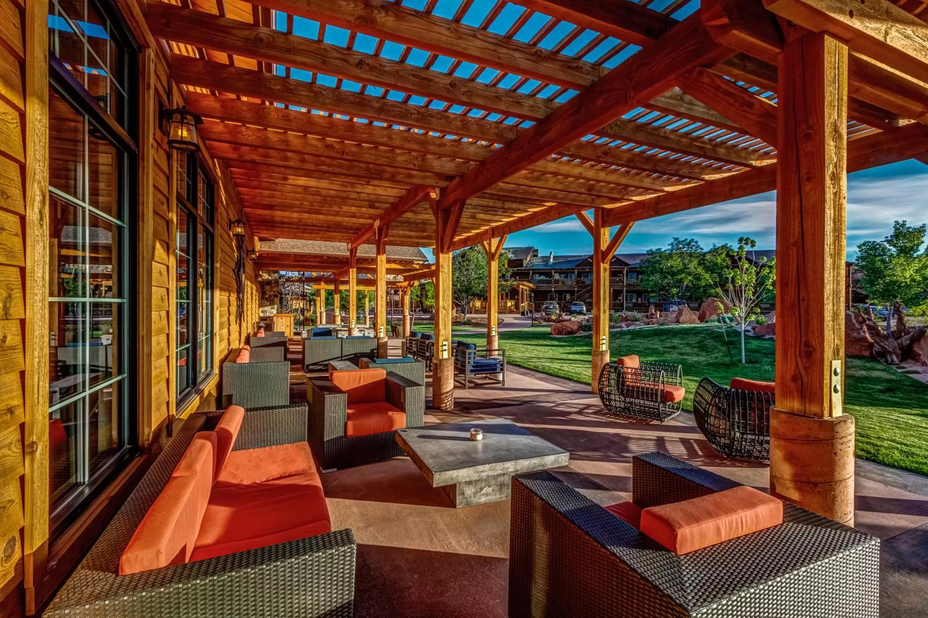 Patio in Desert Rose Resort & Cabins