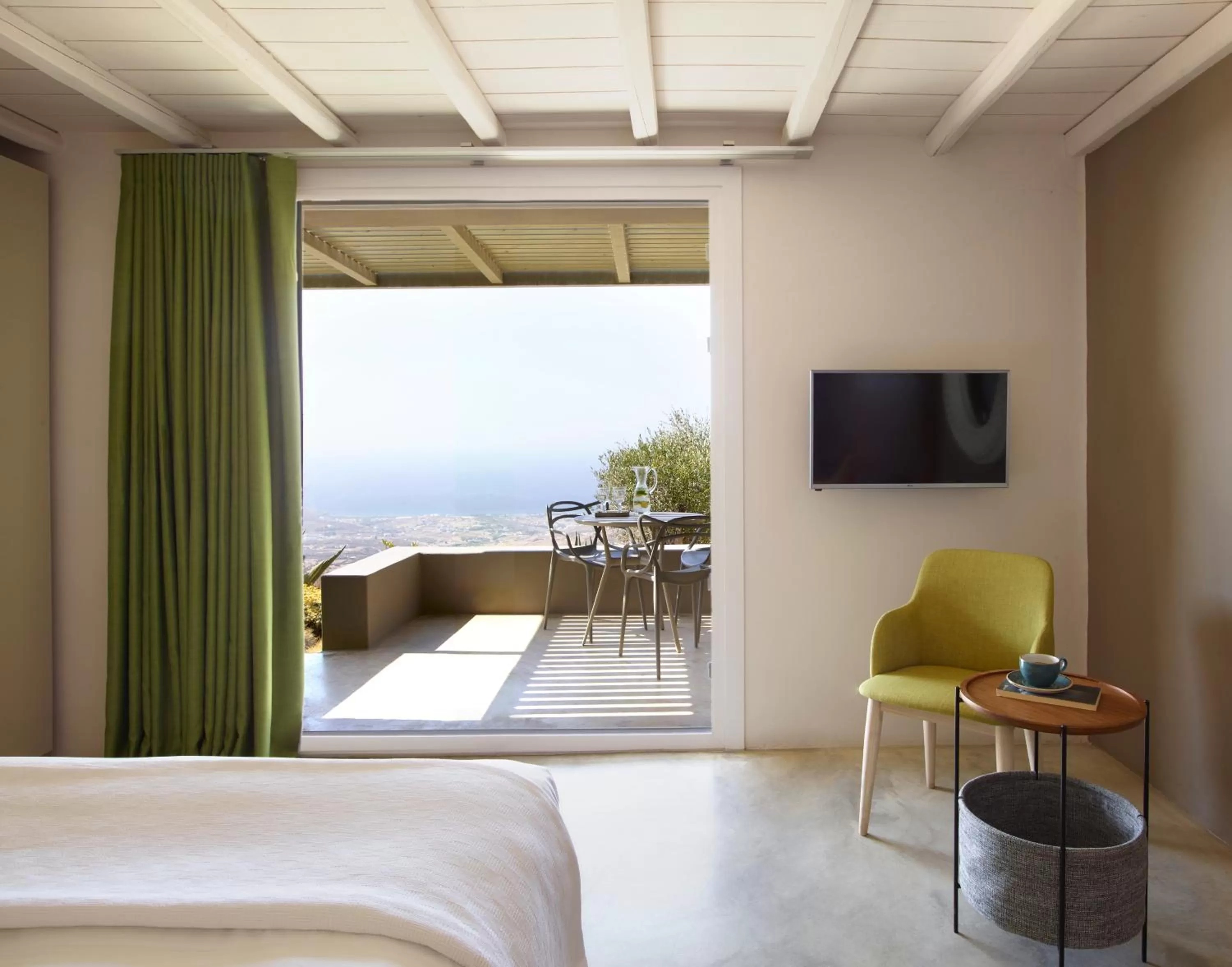 Bed in Aeolis Tinos Suites