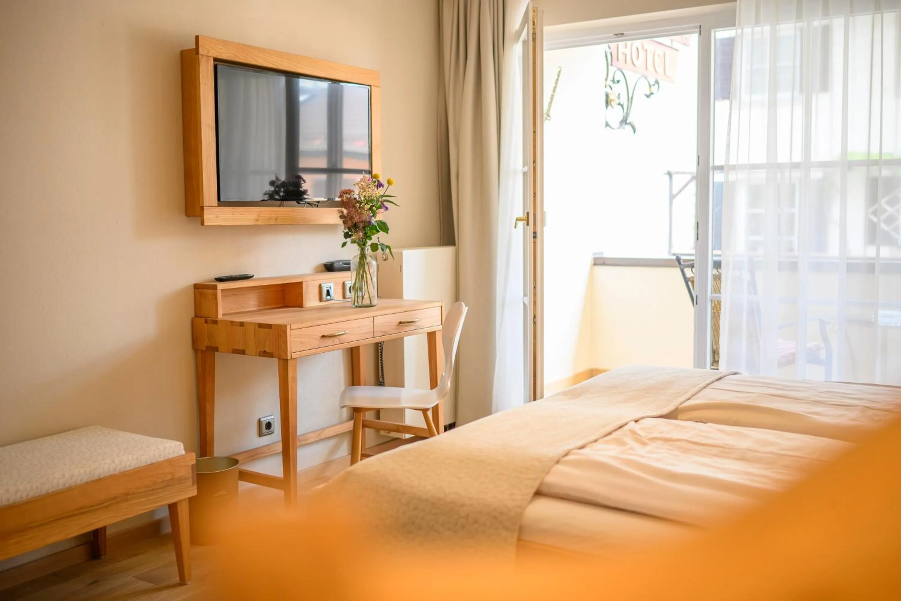 Photo of the whole room, Bed in Biohotel Garmischer Hof