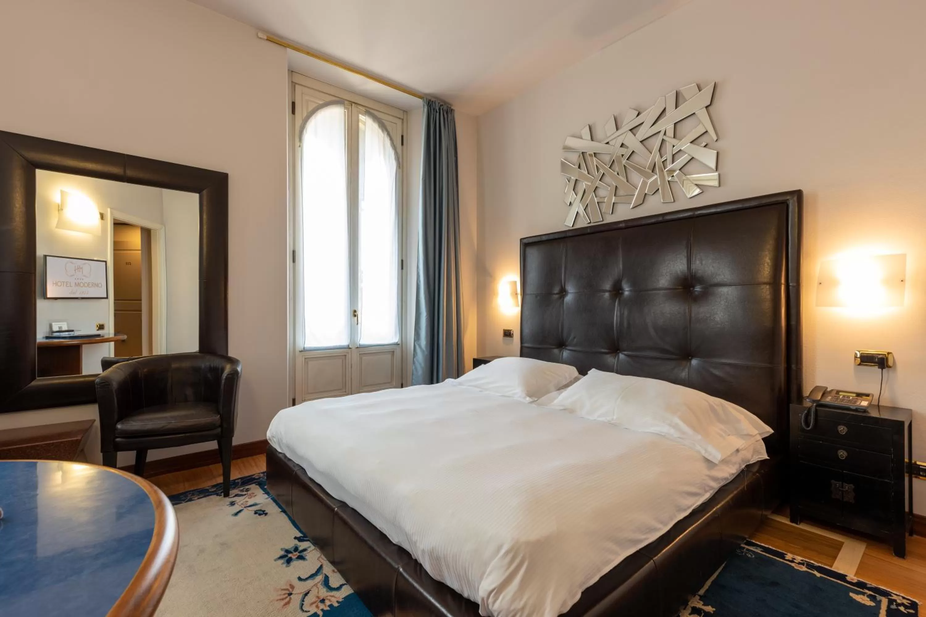 Bedroom, Bed in Hotel Moderno