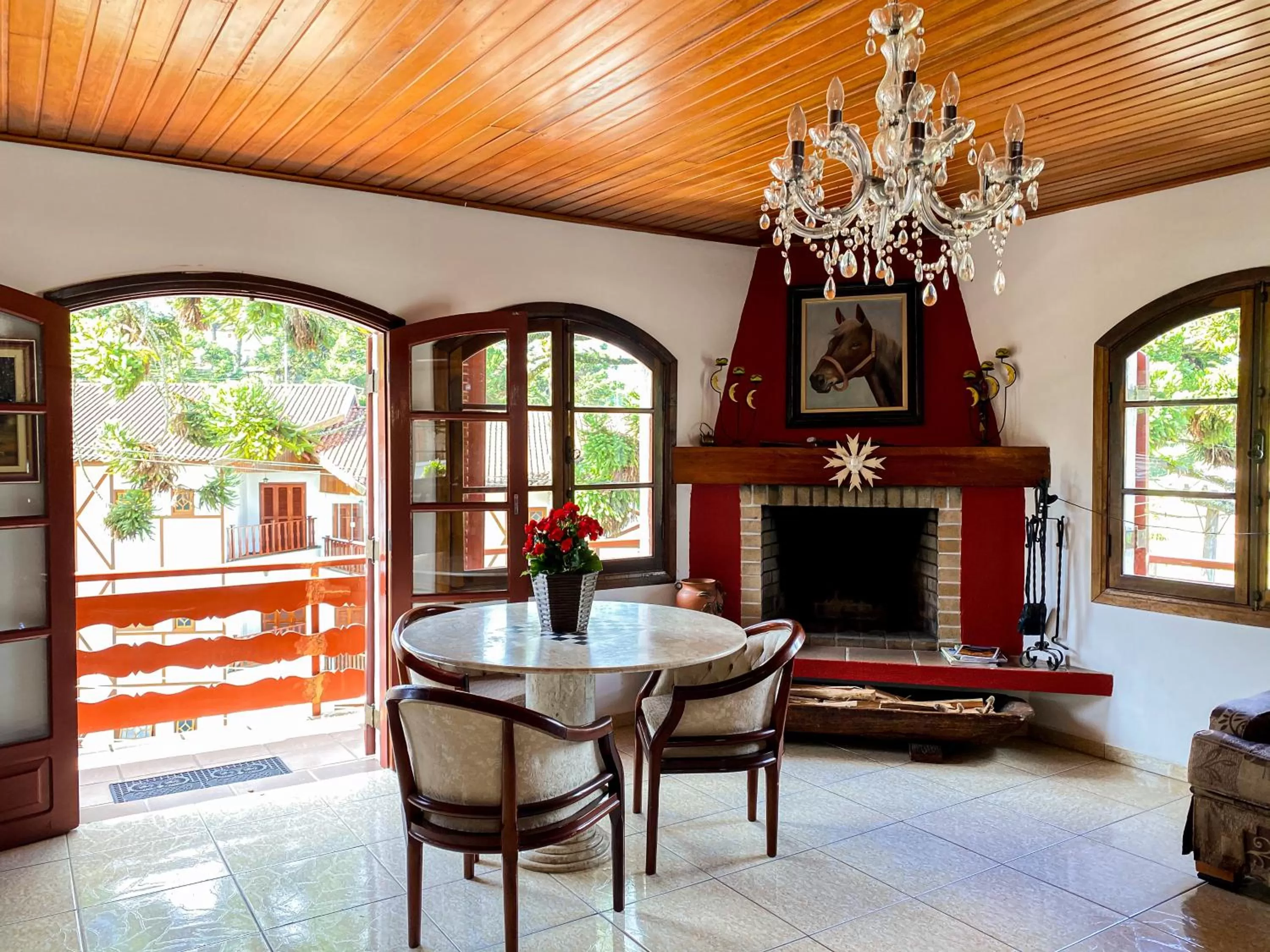 Seating area in Pousada da Lua