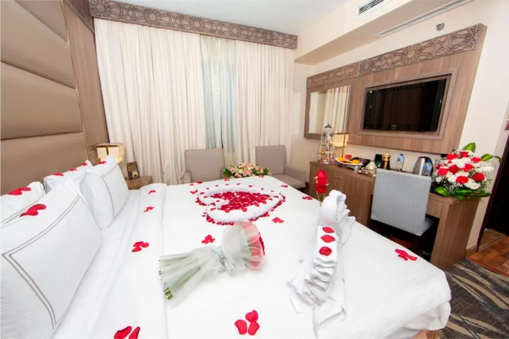 Bed in Dallah Taibah Hotel