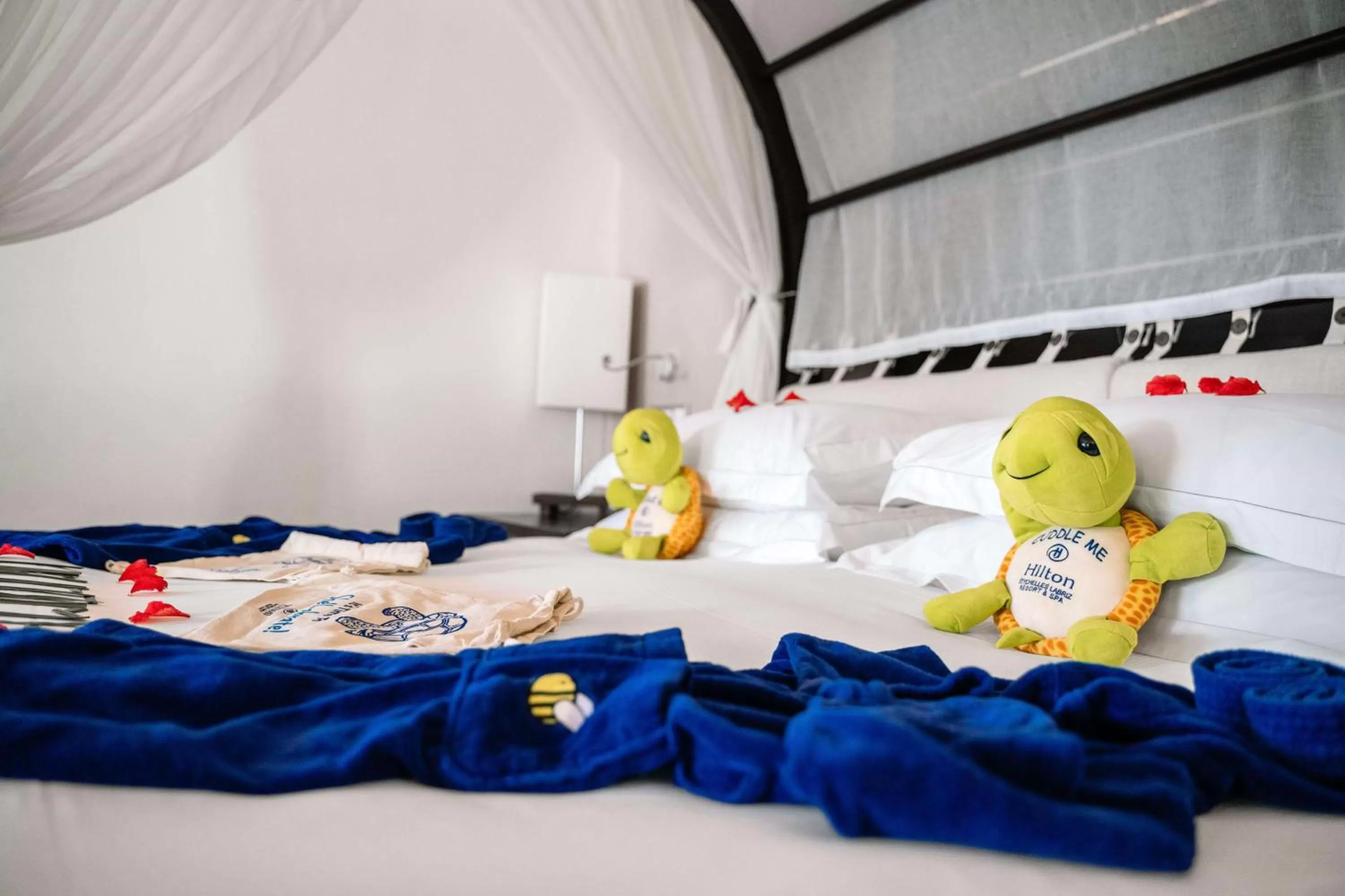 Bed in Hilton Seychelles Labriz Resort & Spa