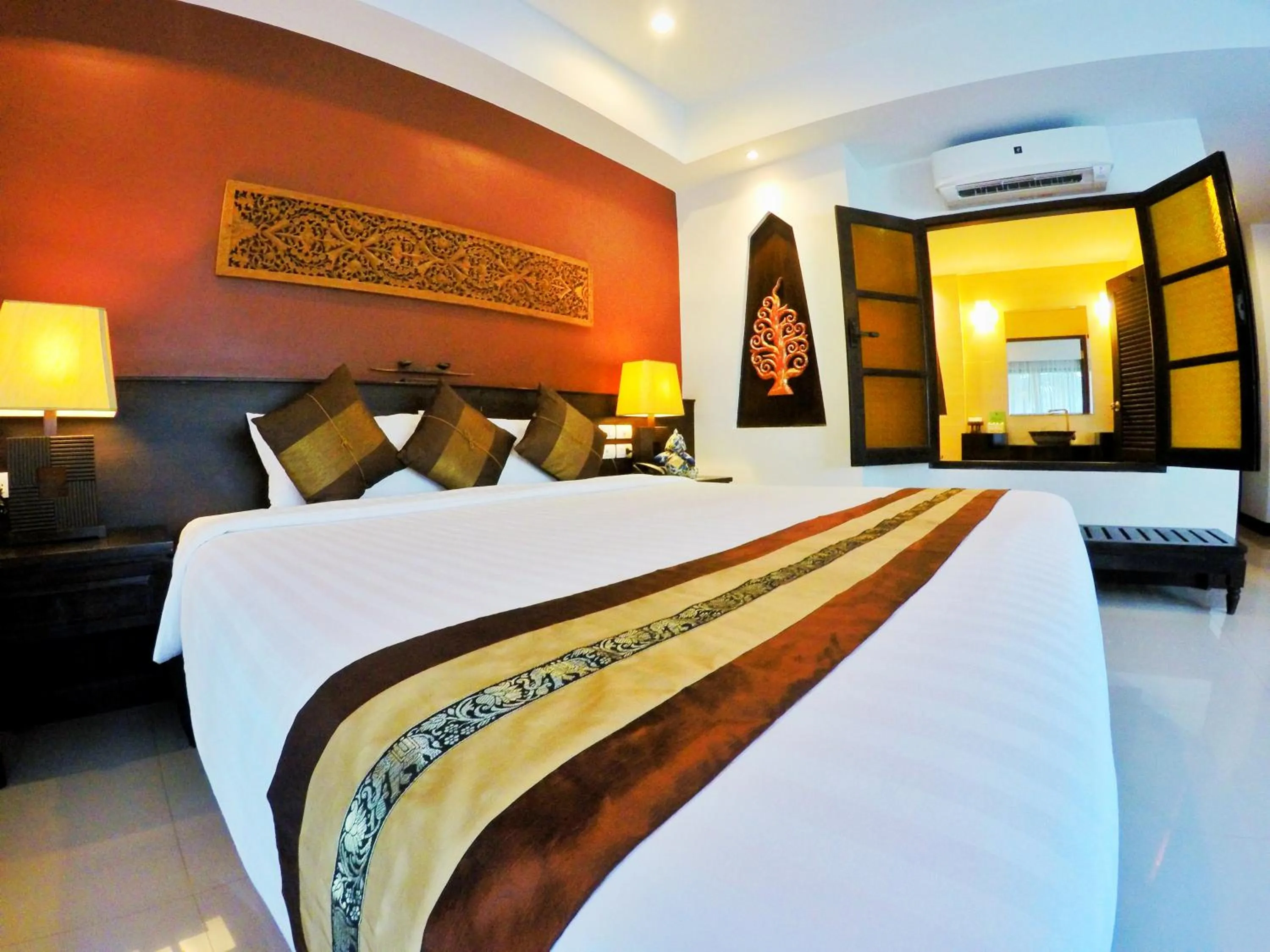 Decorative detail, Bed in Navatara Phuket Resort