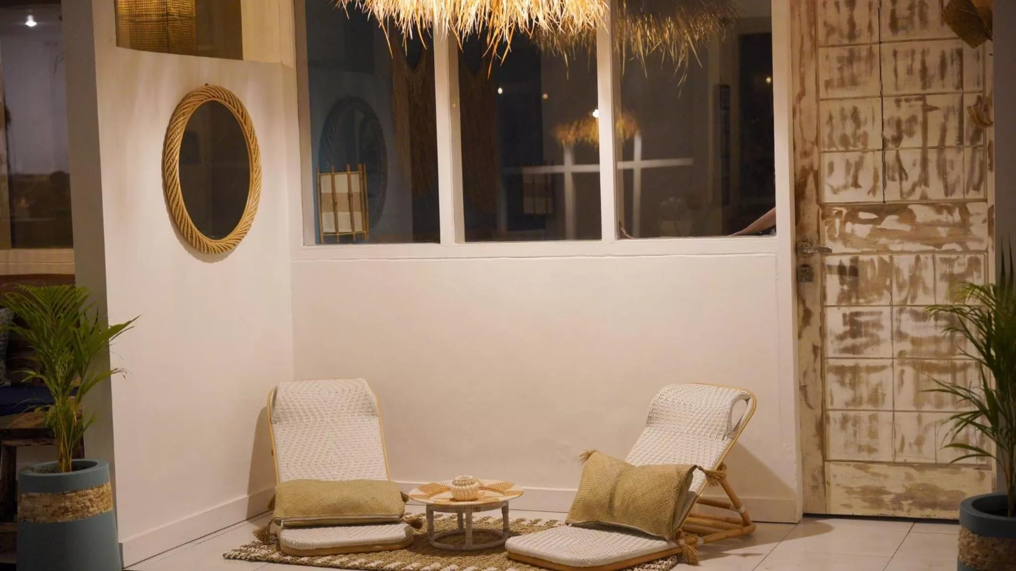 Seating area in The White Bay