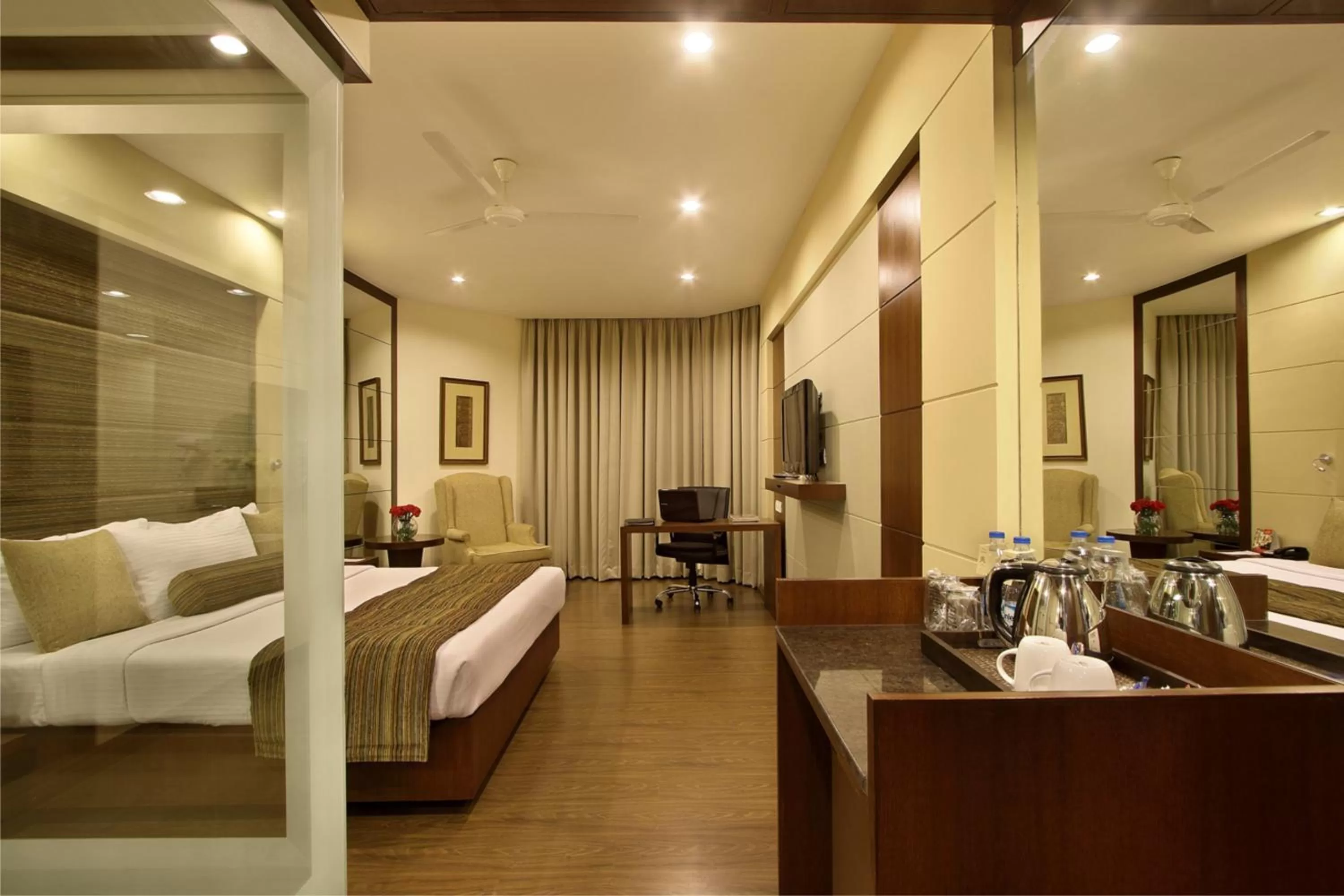 Bathroom, Bed in Hotel Express Residency Vadodara