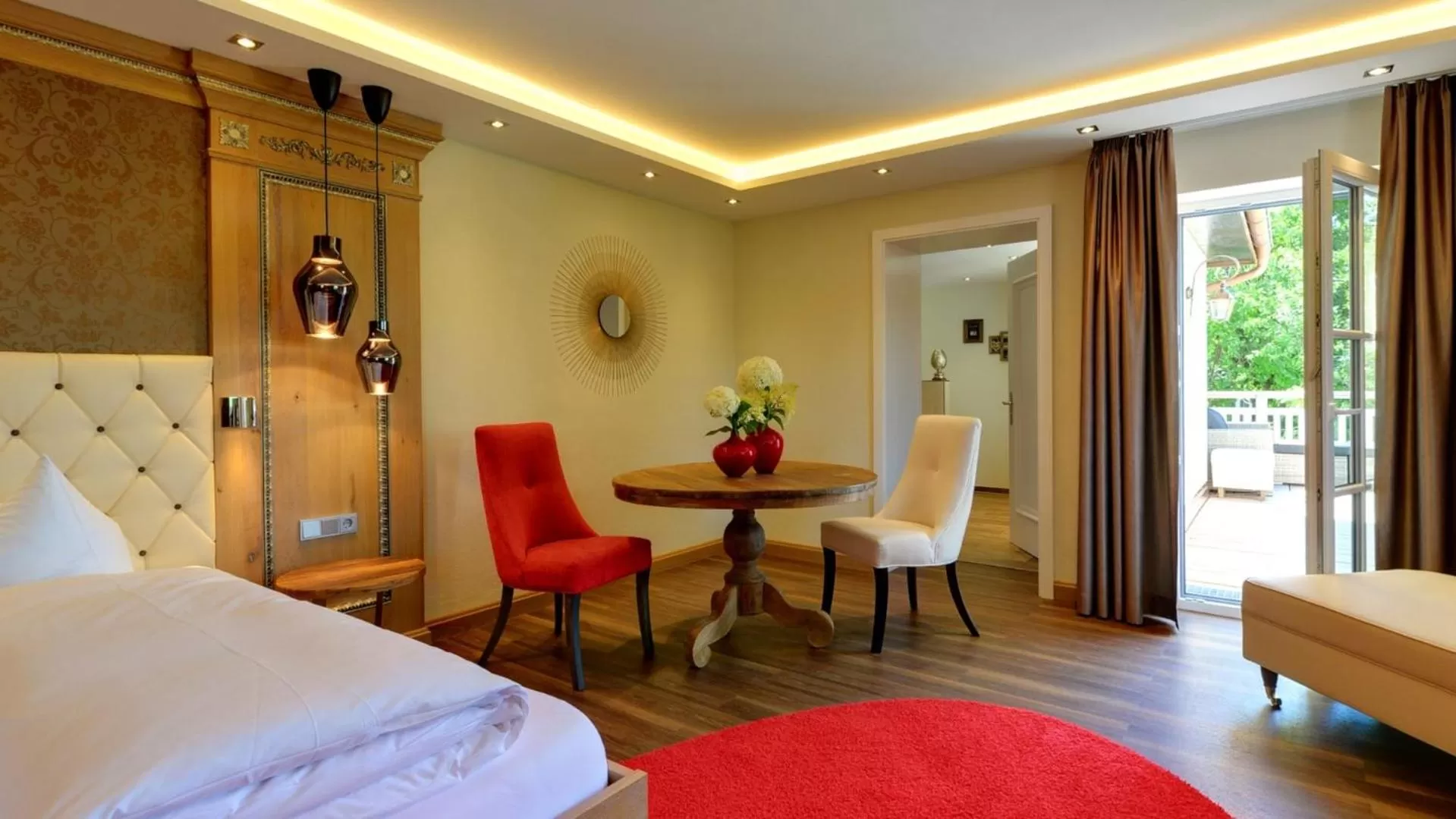 Decorative detail, Bed in Boutique Hotel POST ANDECHS