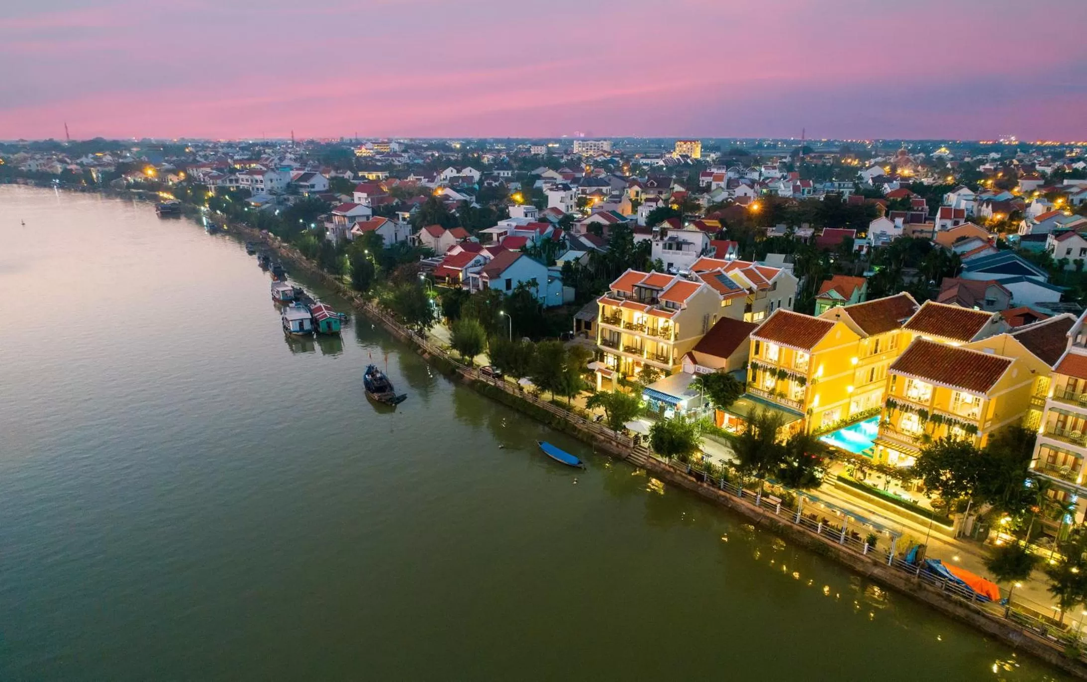 City view, Bird's-eye View in TRIPLE Riverside Villa Hotel HoiAn