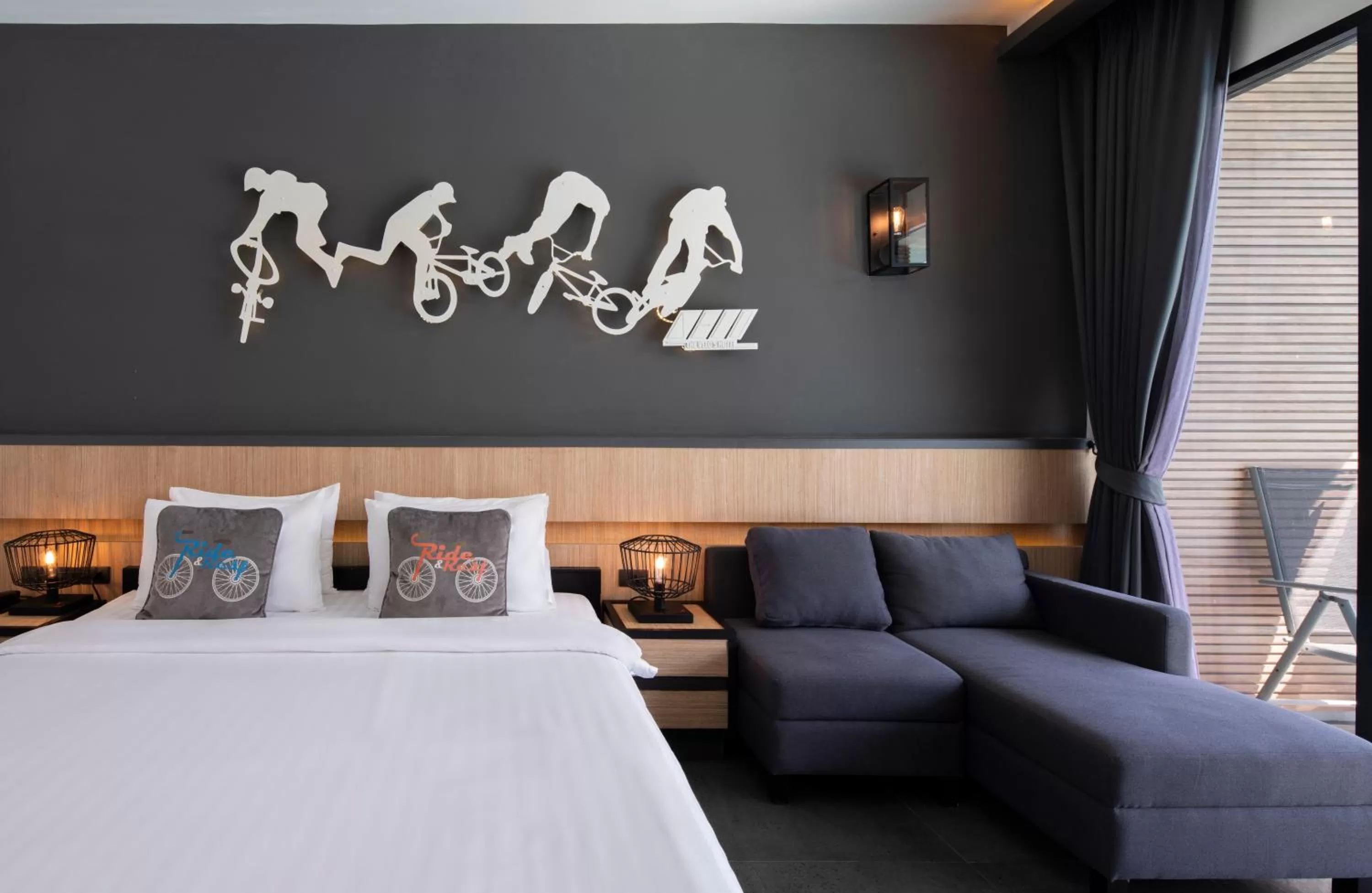 Bed in The VELO'S Hotel and Pumptrack