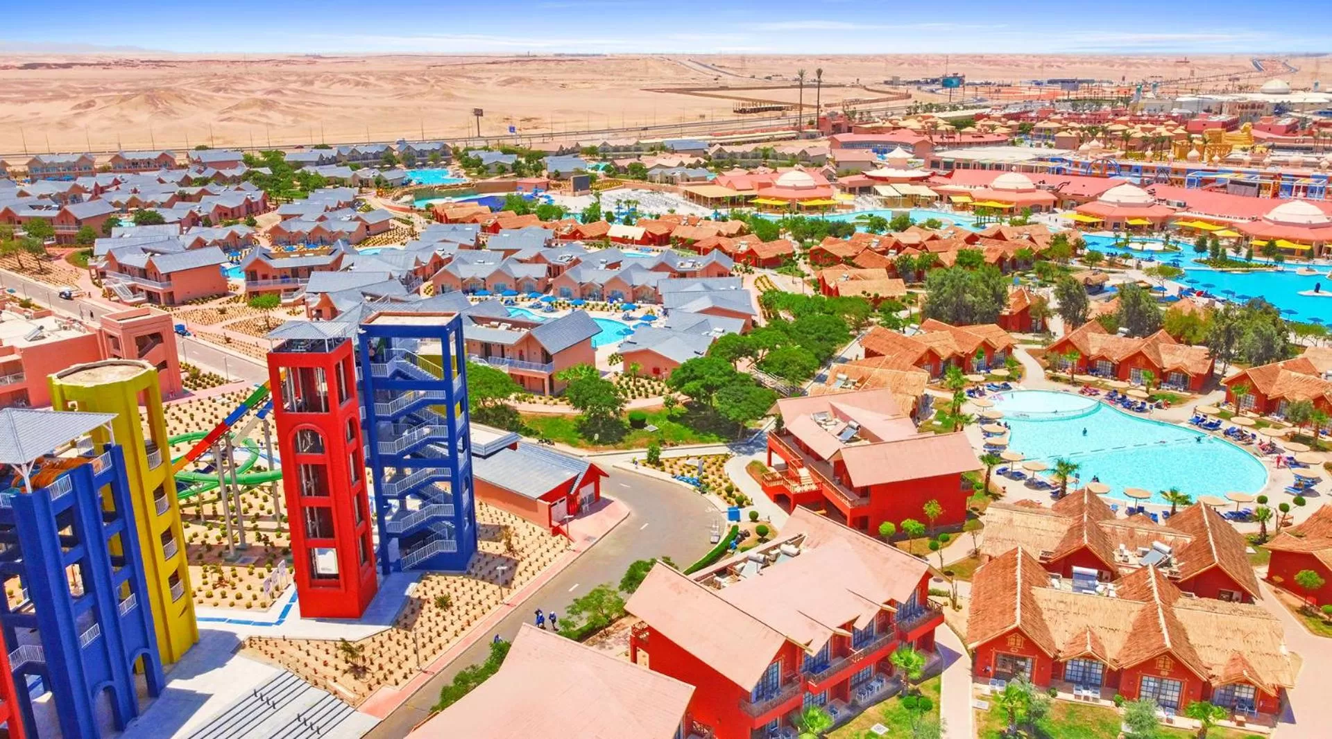 Bird's eye view in Neverland City Hurghada - Pickalbatros