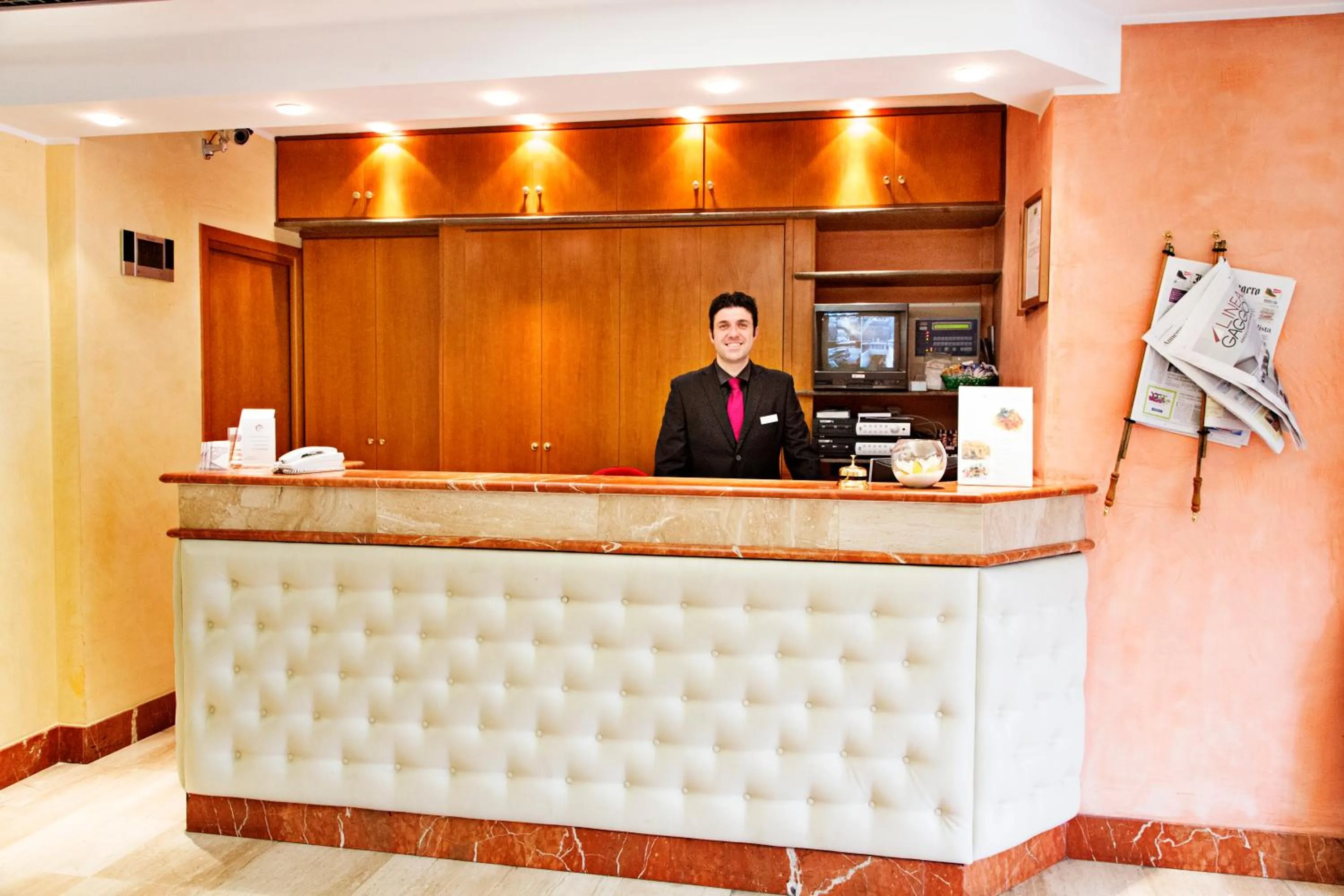 Lobby or reception in Hotel President Pomezia