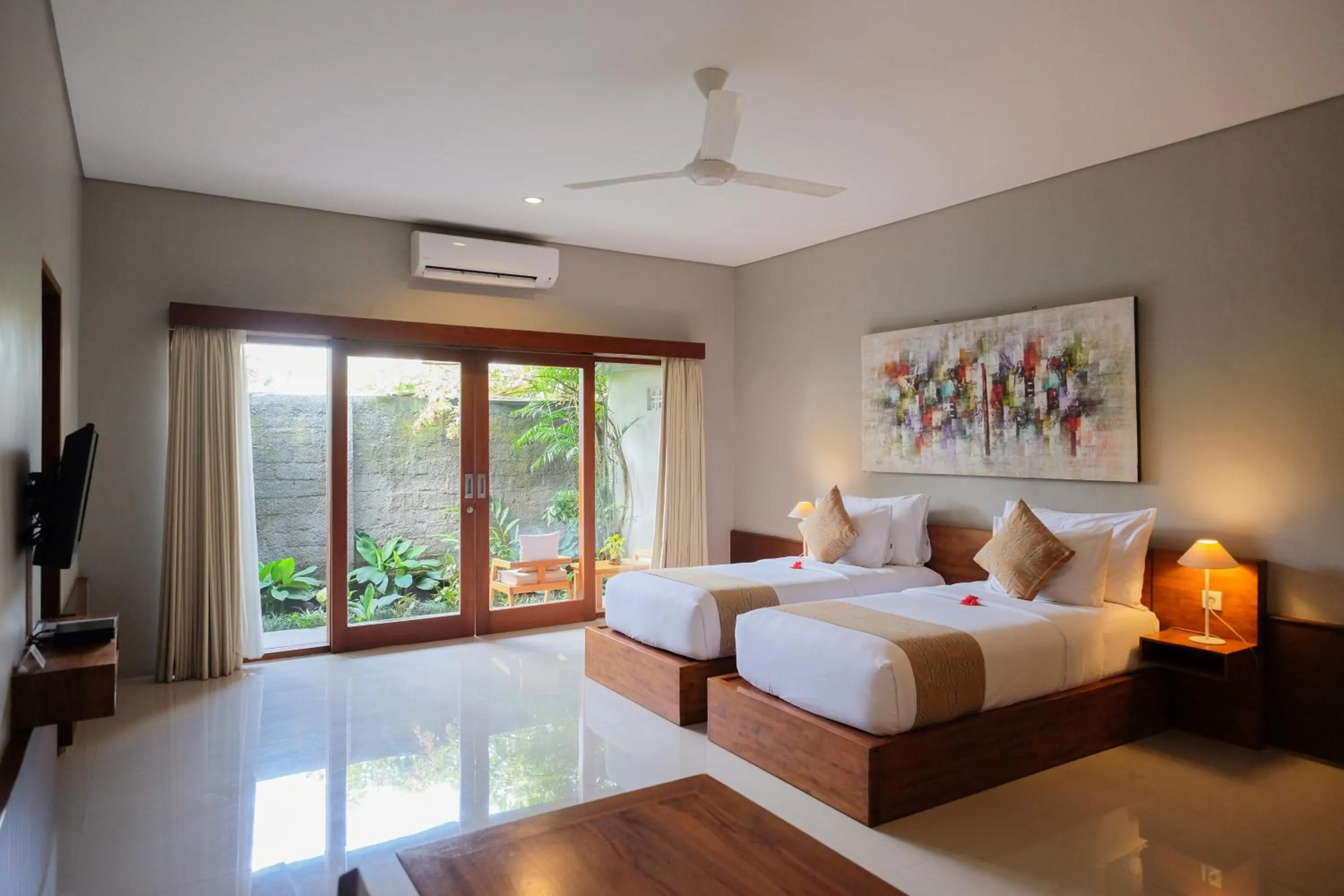 Bedroom, Bed in Sativa Villas Ubud with Private Pool