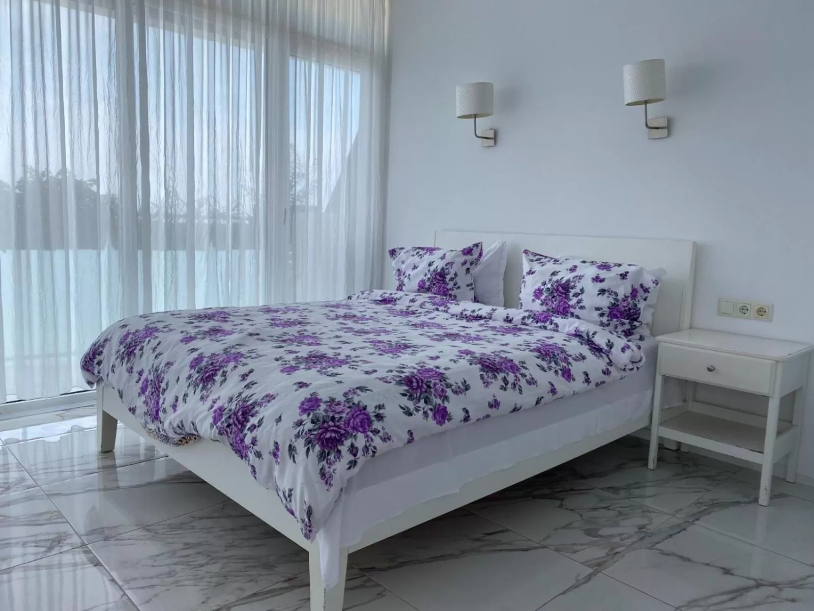 Bedroom, Bed in PURE WELLNESS SEA-VIEW Beluga & Dolphin Luxury HOTEL apartments