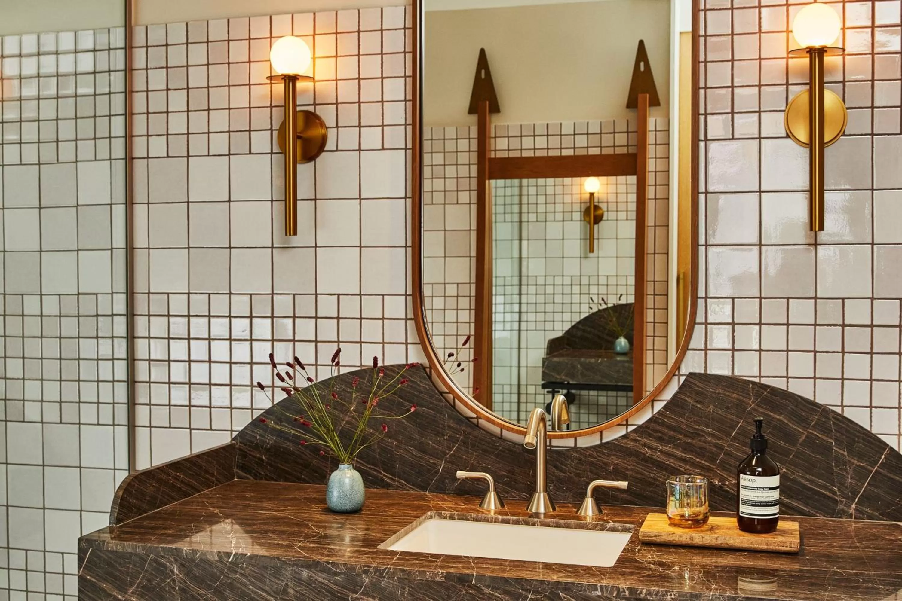 Bathroom in Downtown Los Angeles Proper Hotel, a Member of Design Hotels