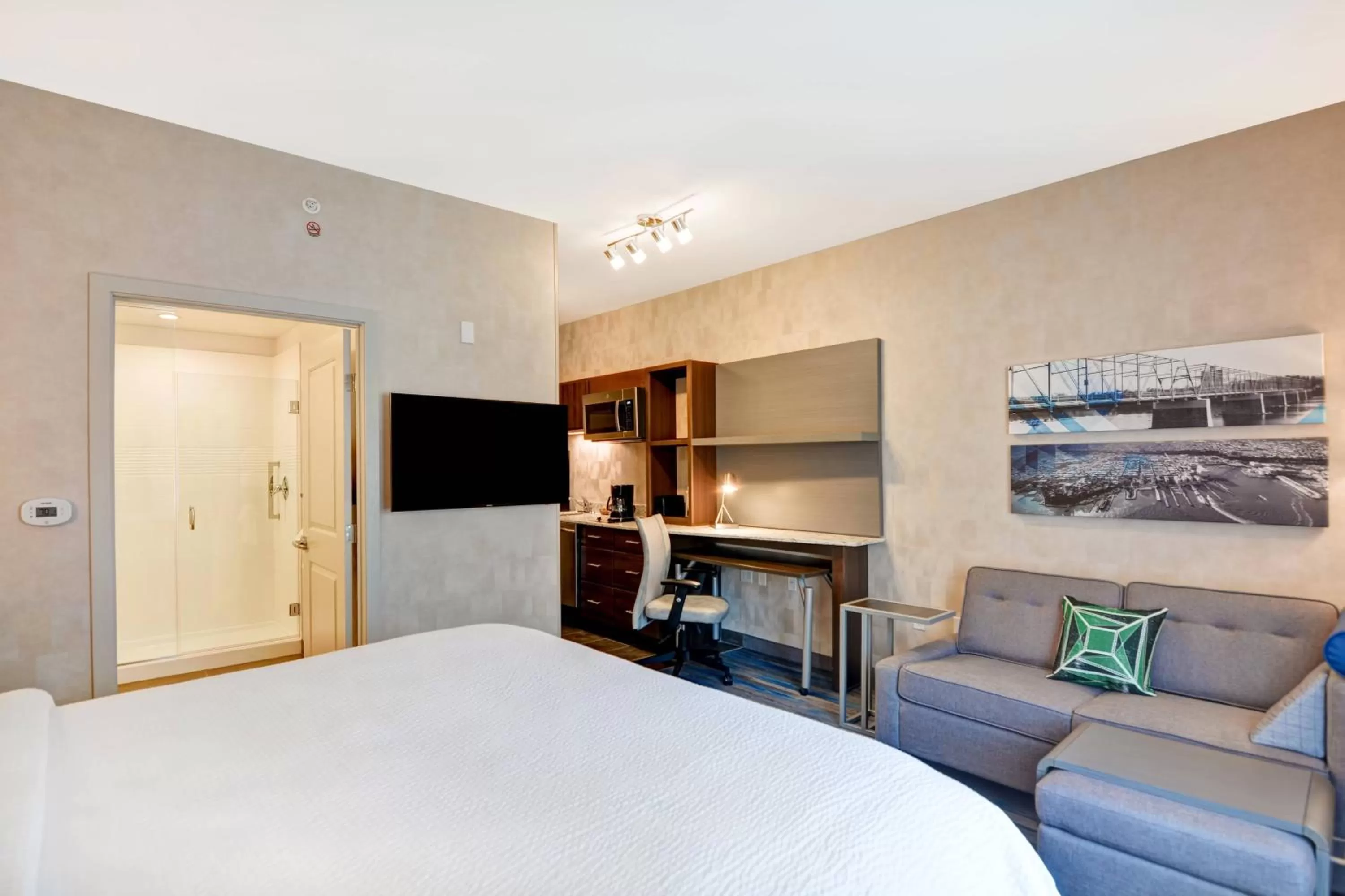 King Studio with Sofa Bed and Adapted Tub - Mobility and Hearing Accessible in TownePlace Suites by Marriott Bridgewater Branchburg