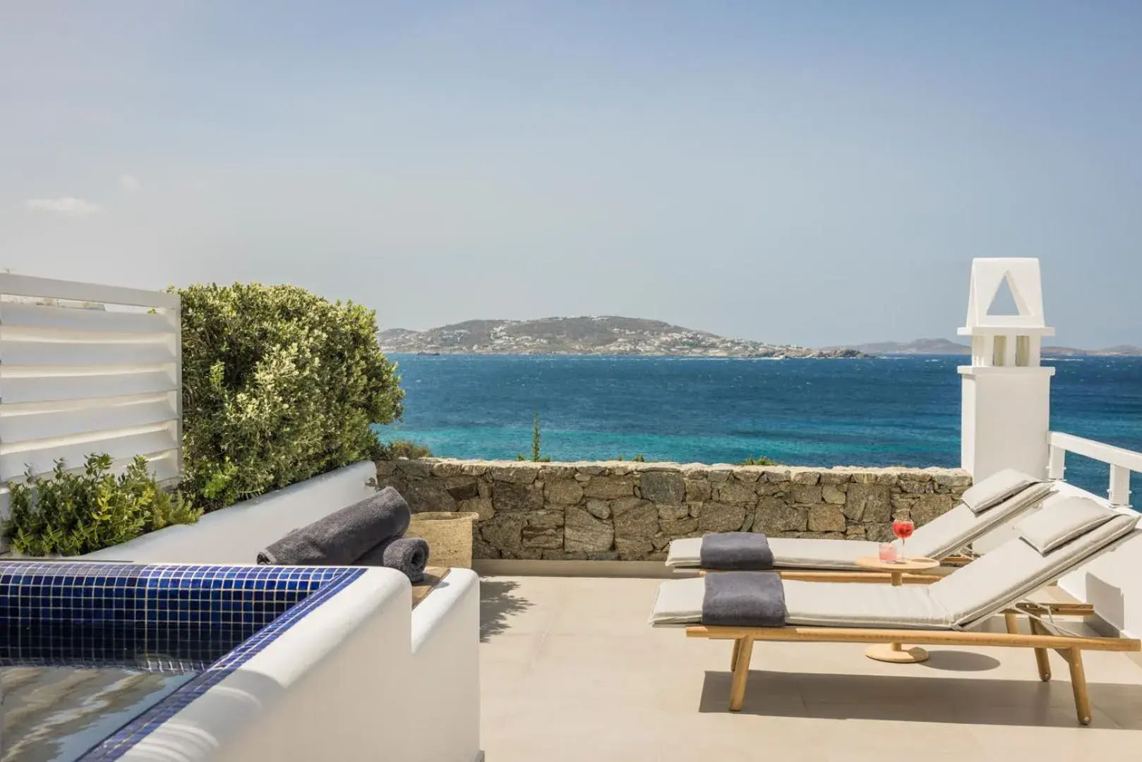 Deluxe Double Room with Plunge Pool in Grace Mykonos Deluxe Double Room with Plunge Pool in Grace Mykonos