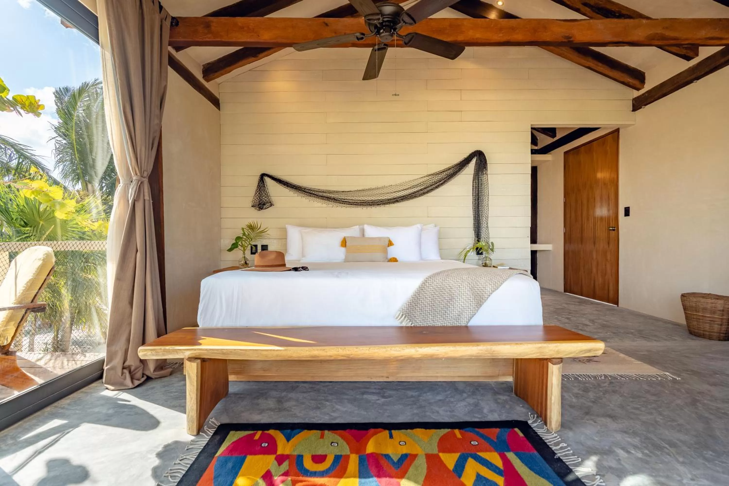 Bed in Villa Pescadores Tulum-Beachfront hotel by Ahau Collection