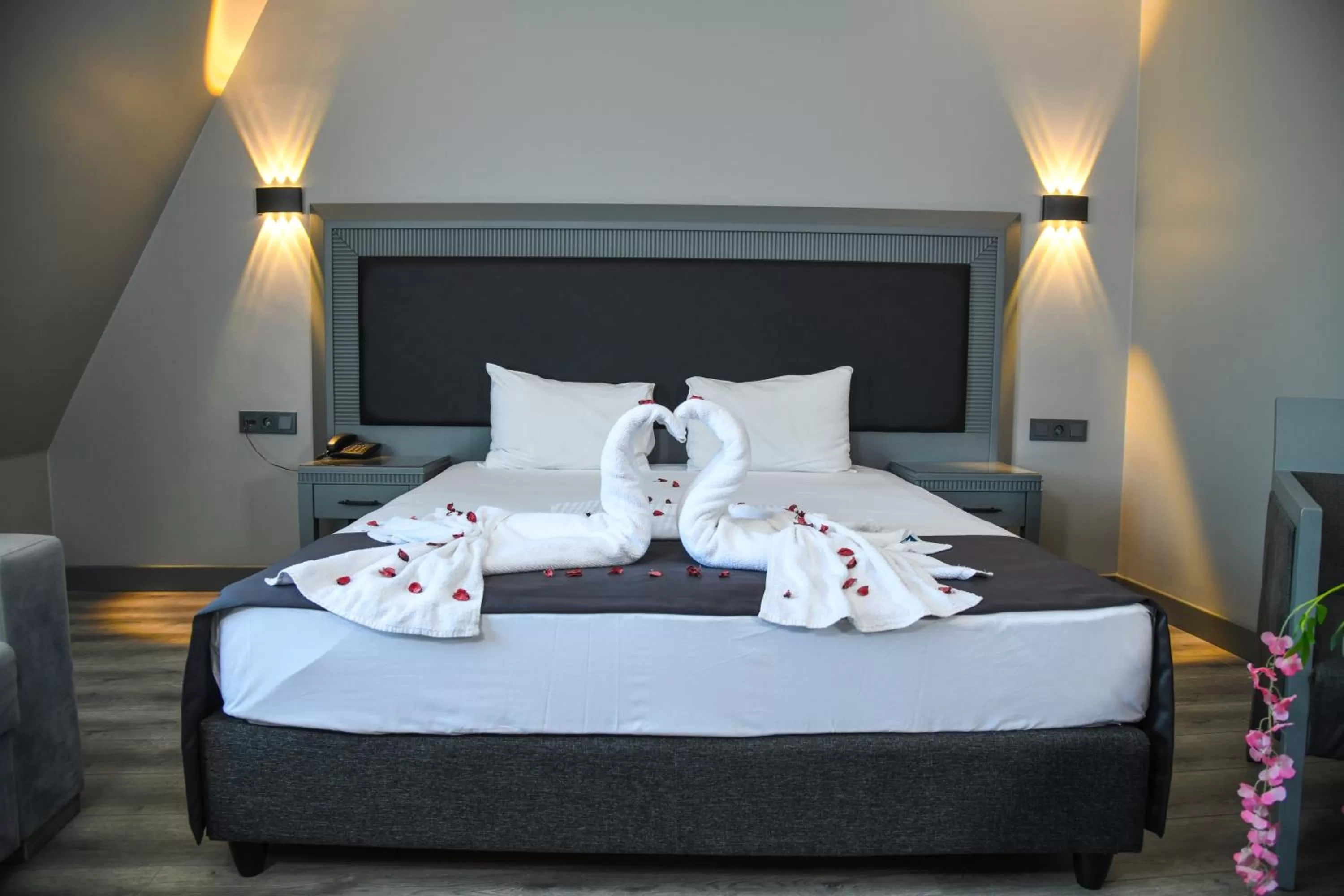 Bed in Grand S Hotel