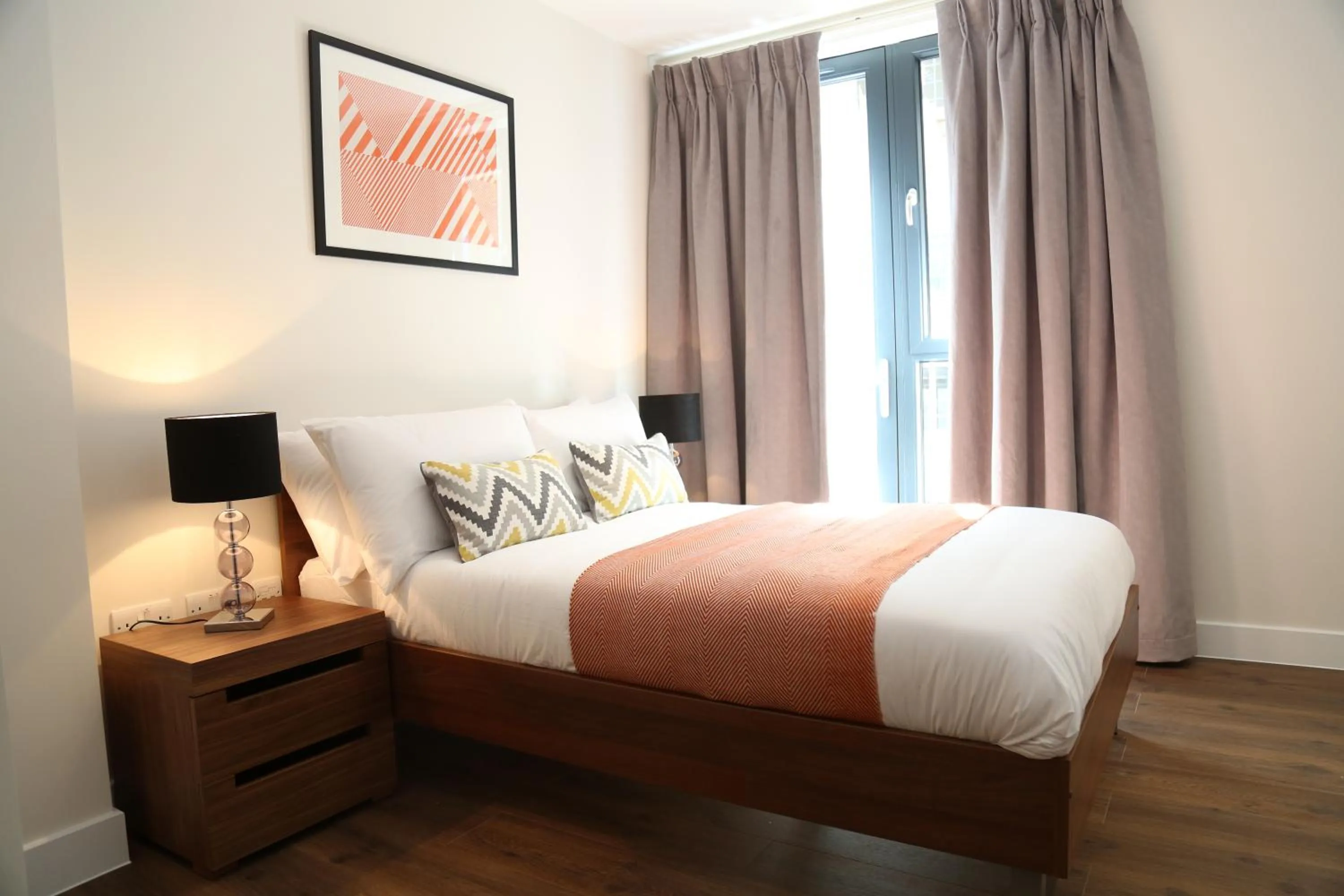 Bed in Twyne House Apartments